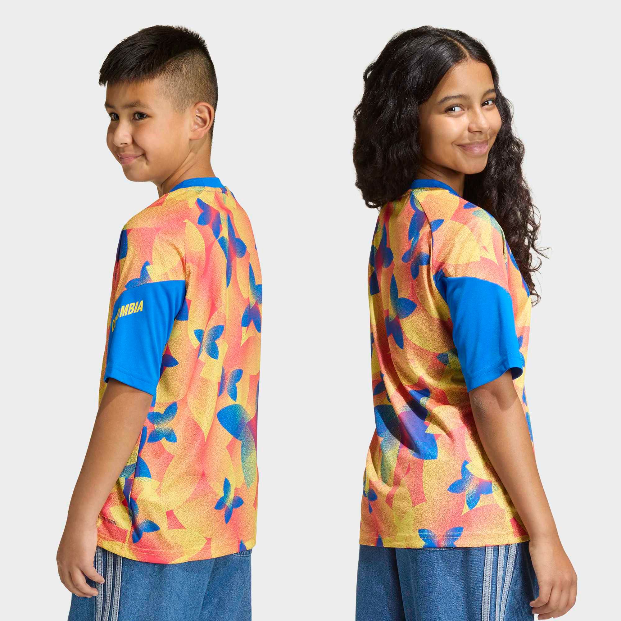 adidas Youth Colombia Glory Blue 2026 Home Prematch Jersey product image