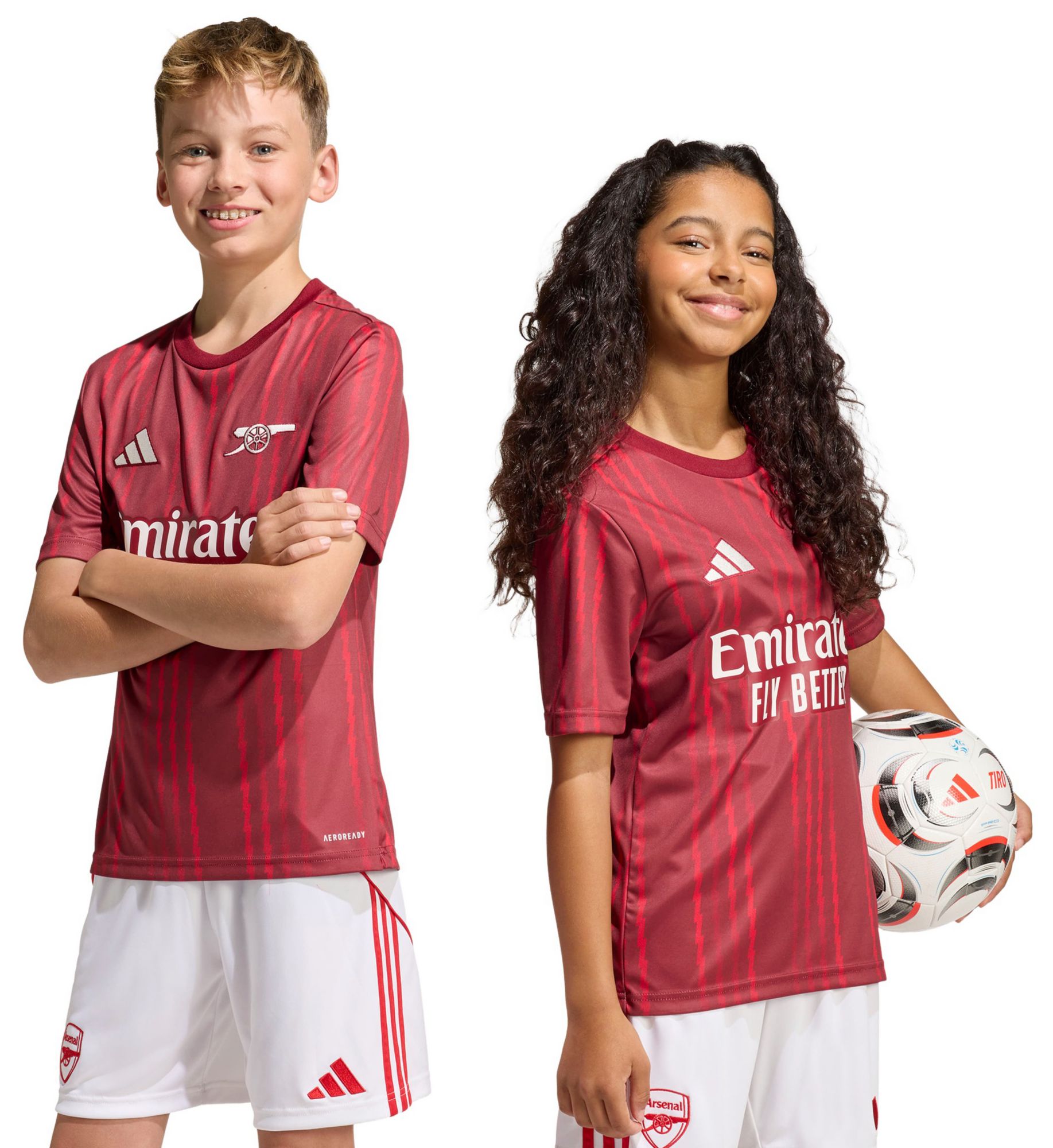 adidas Youth 2025 Arsenal Burgundy Prematch Jersey product image