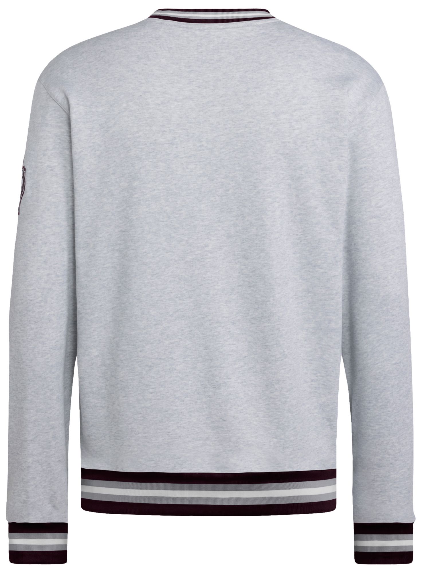 adidas Men's Texas A&M Aggies Gray Dugout Ribbed Crewneck Sweatshirt product image