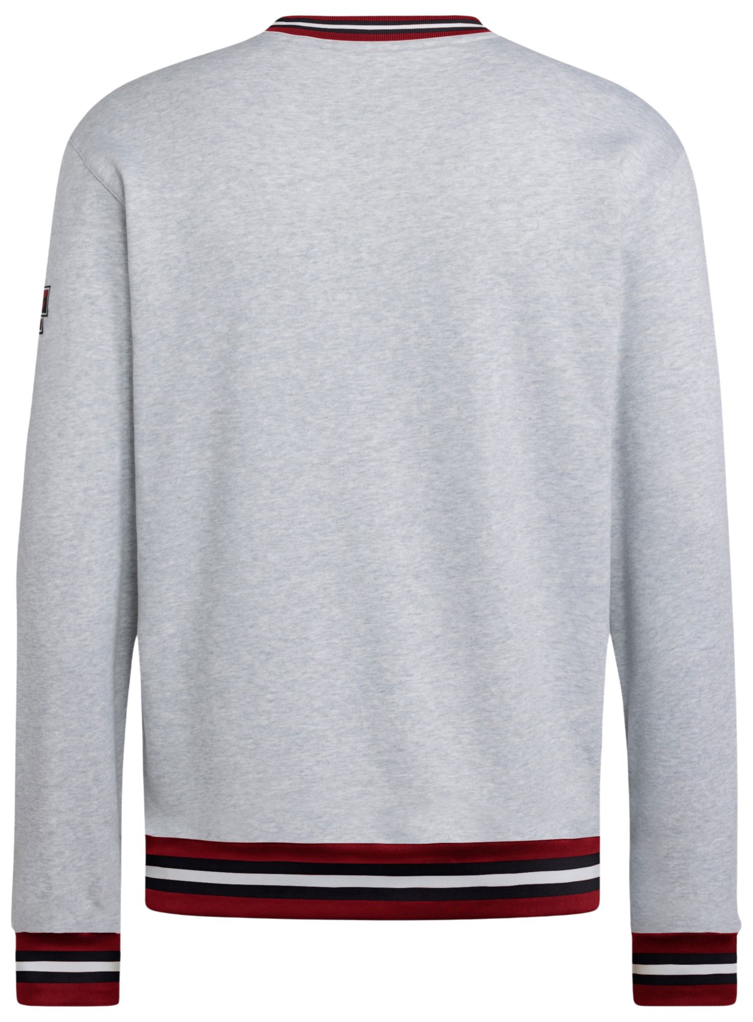 adidas Men's Texas Tech Red Raiders Gray Dugout Ribbed Crewneck Sweatshirt product image