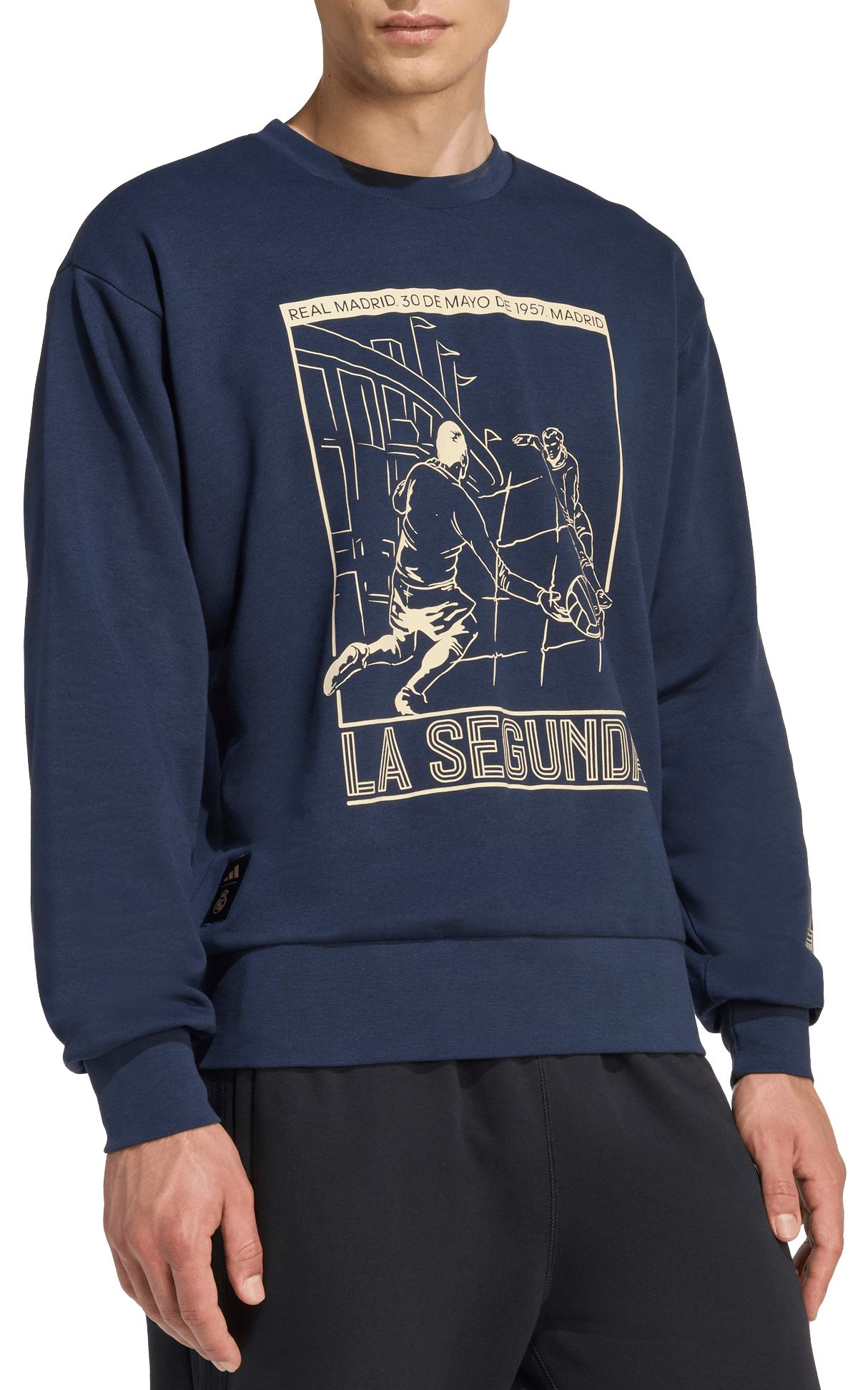 adidas Adult Real Madrid Navy Crewneck product image