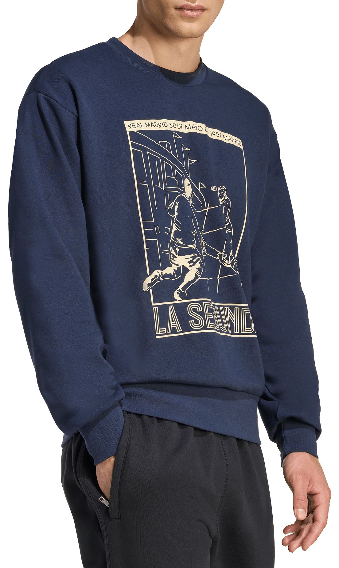 adidas Adult Real Madrid Navy Crewneck product image