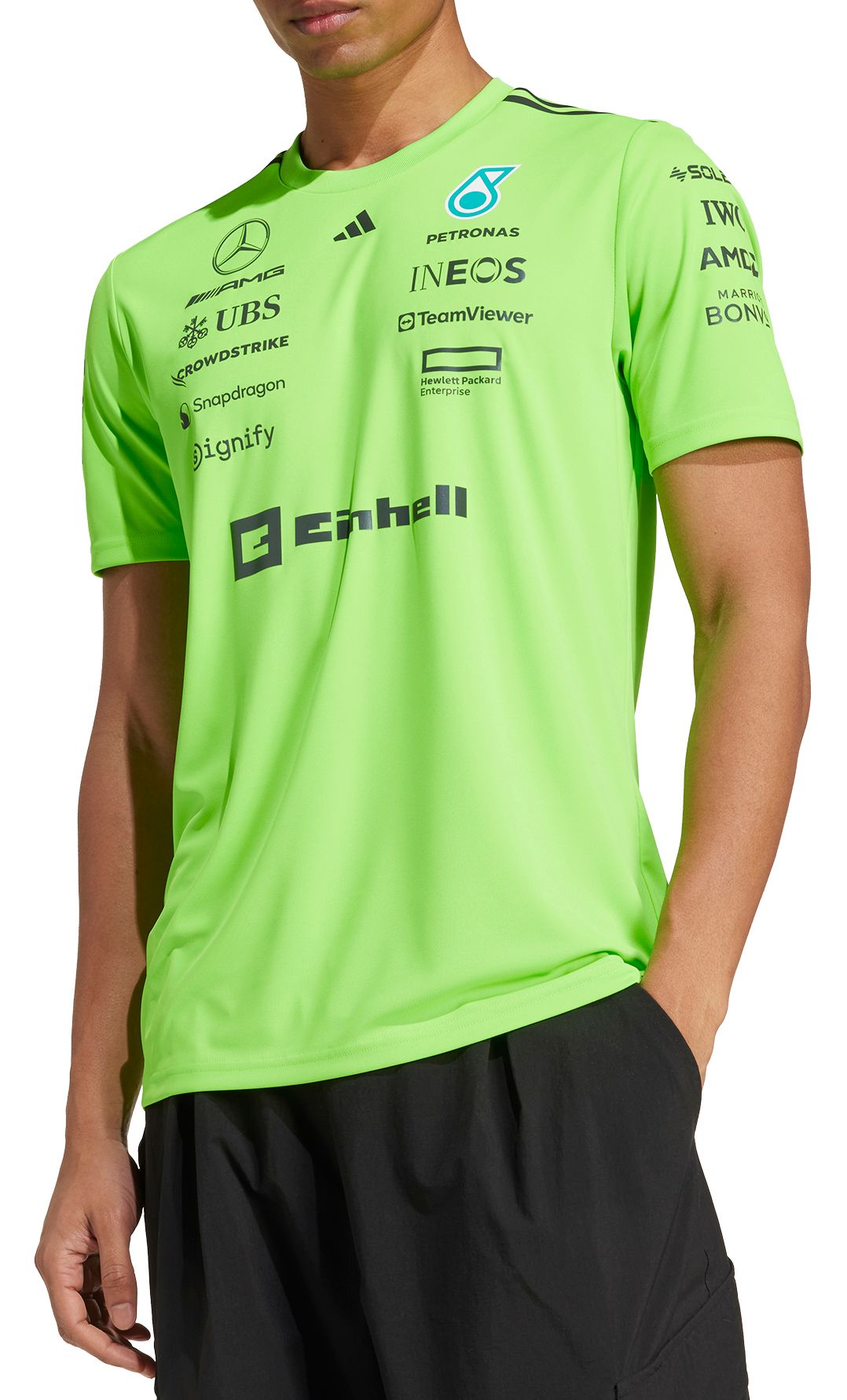 adidas Men's Mercedes Formula One Green Setup Jersey product image
