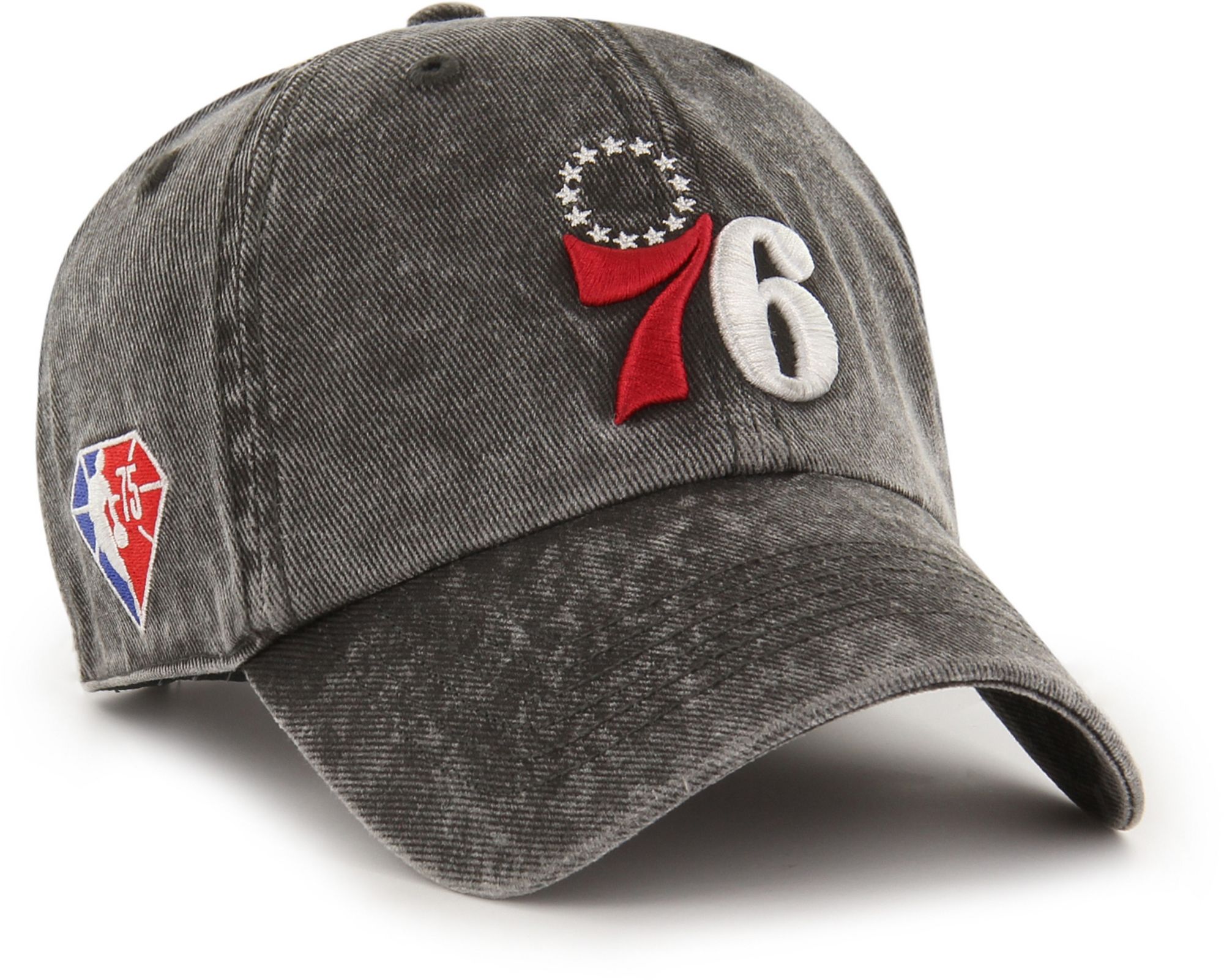 ‘47 Men's Philadelphia 76ers Black Clean Up Adjustable Hat product image
