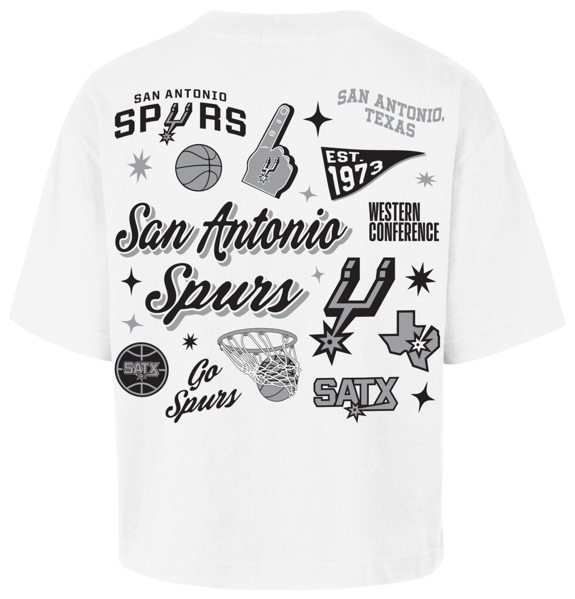 '47 Women's San Antonio Spurs White Collage Reed City T-Shirt product image