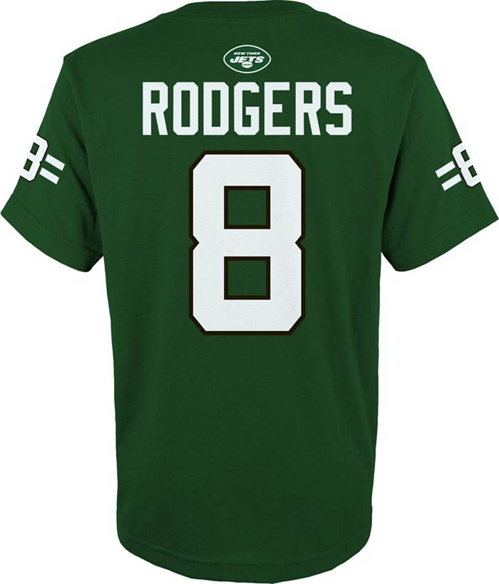 NFL Team Apparel Youth New York Jets Aaron Rodgers Green T-Shirt