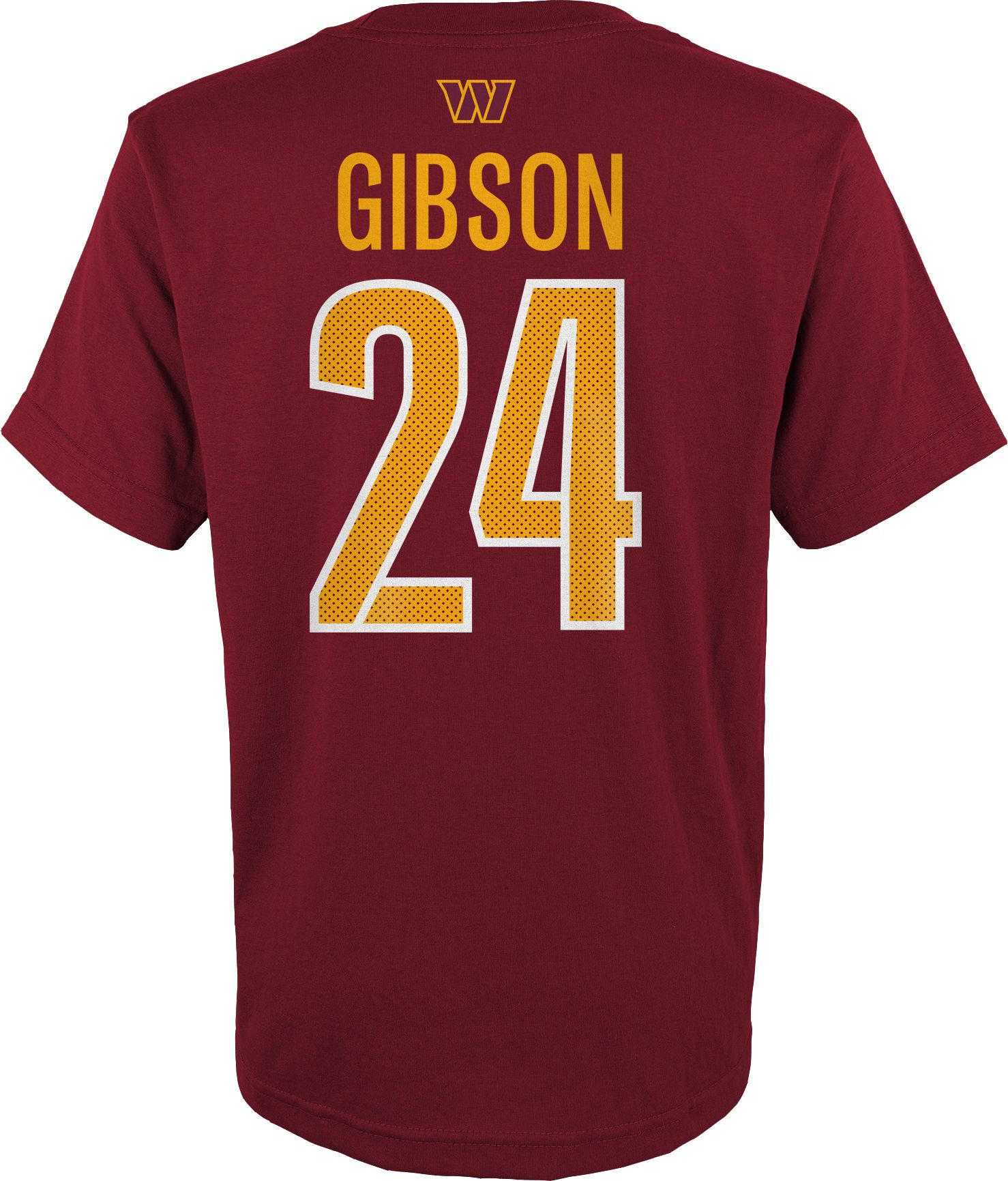 NFL Team Apparel Youth Washington Commanders Antonio Gibson #24 Red T-Shirt