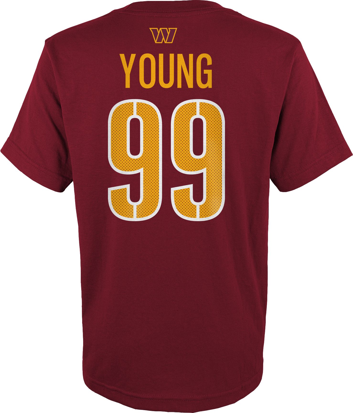 NFL Team Apparel Youth Washington Commanders Chase Young #99 Red T-Shirt product image