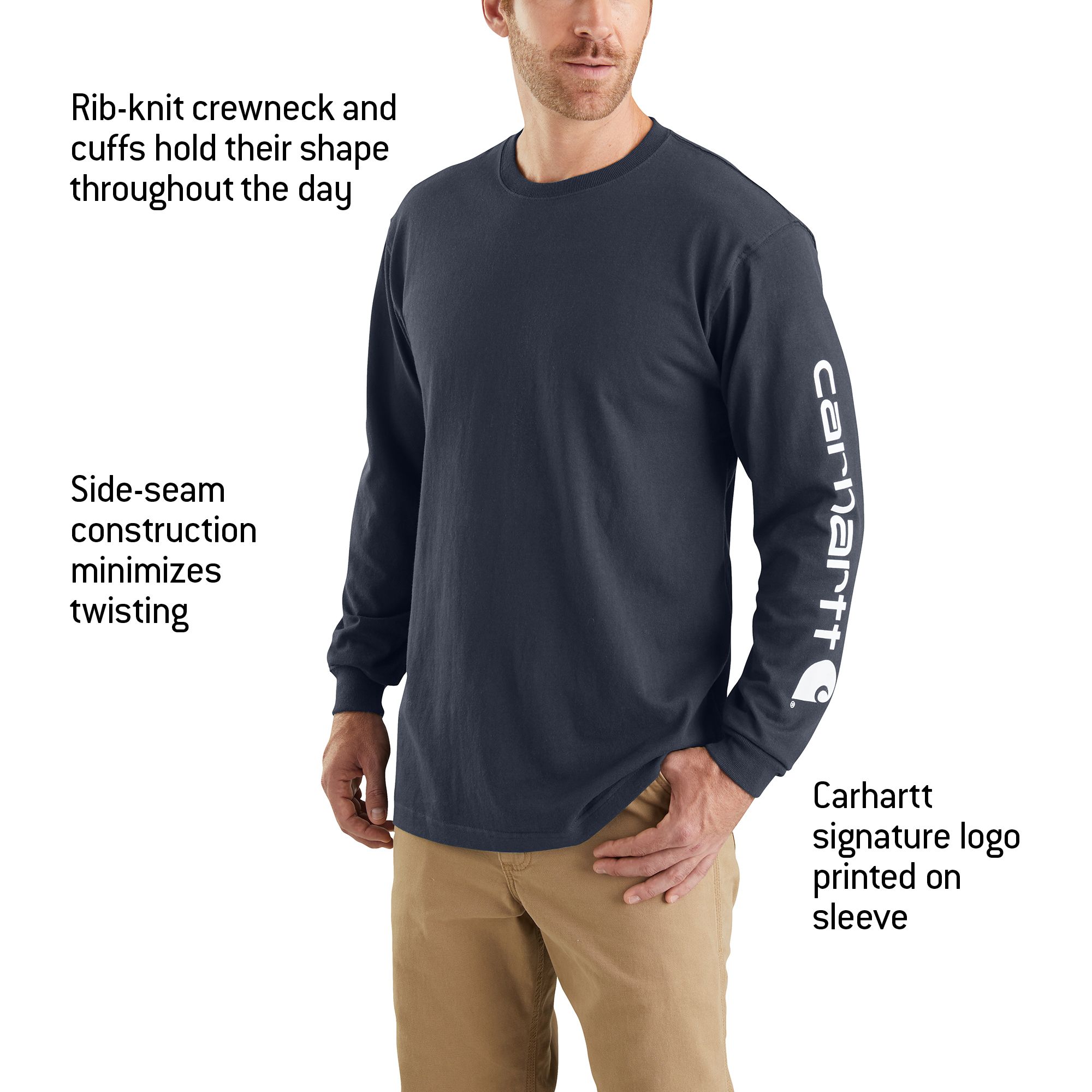 Carhartt Men's Graphic Logo Long Sleeve Shirt