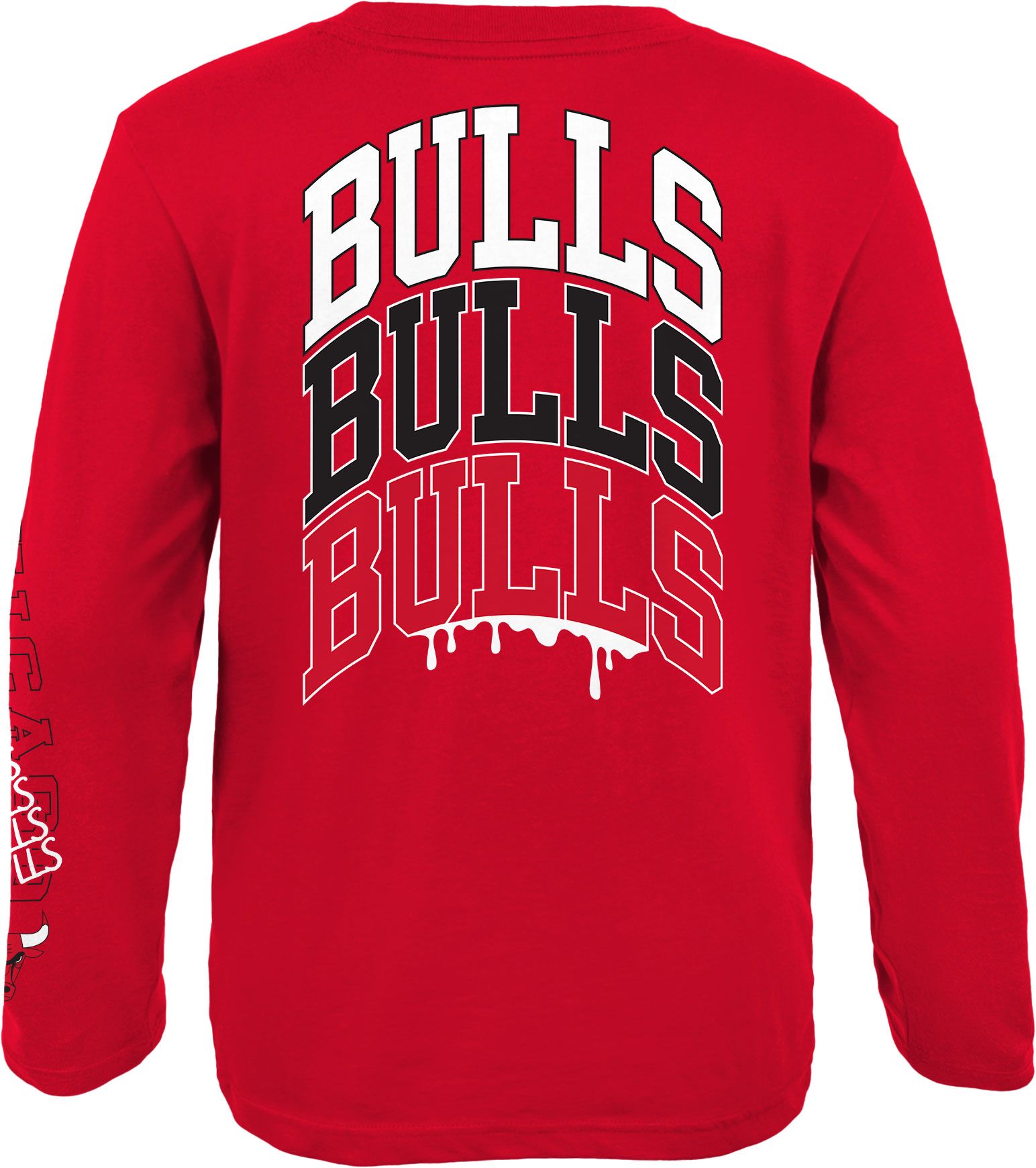 Outerstuff Youth Chicago Bulls Red Team Drip Long Sleeve T-Shirt