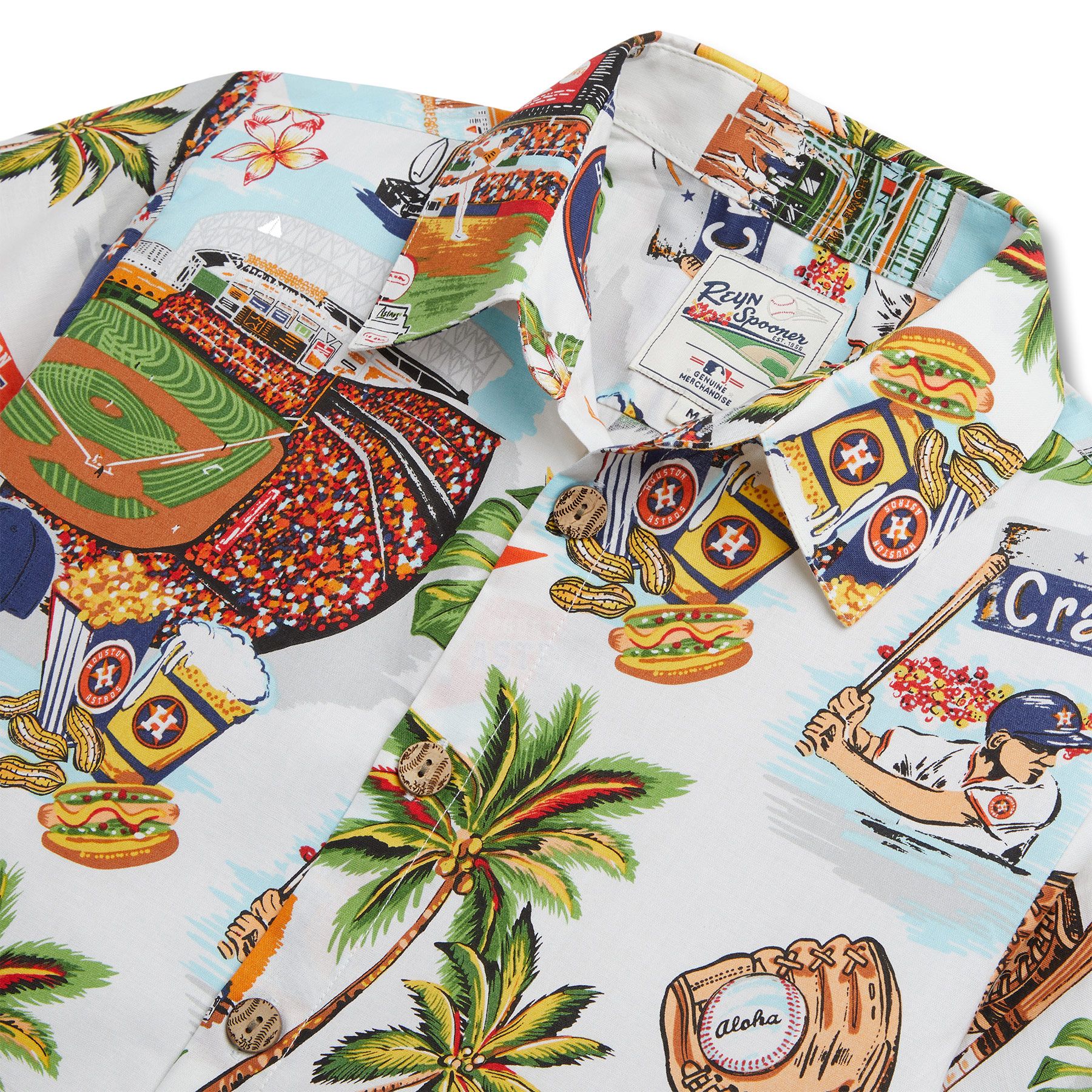 Reyn Spooner Youth Houston Astros White Scenic Button-Down Shirt product image
