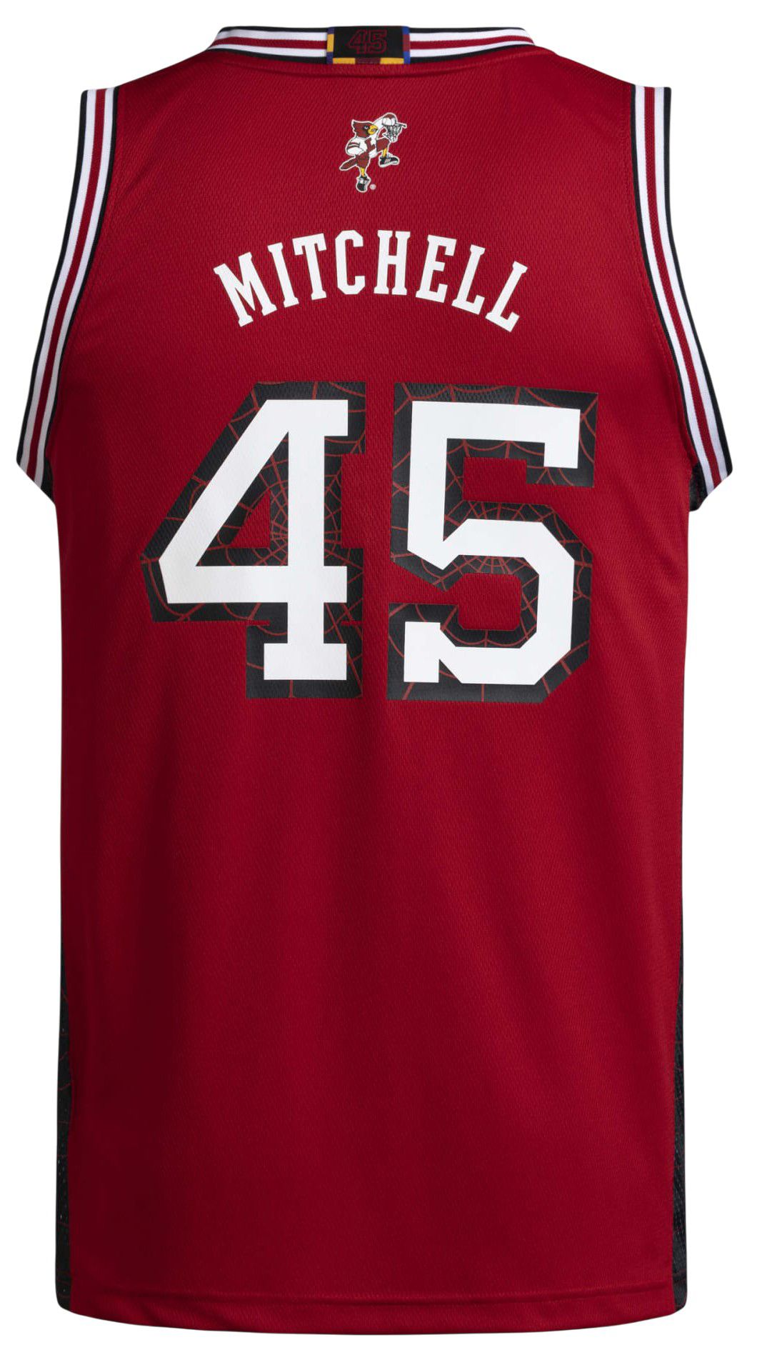 adidas Men's Louisville Cardinals Donovan Mitchell #45 Spida Red
