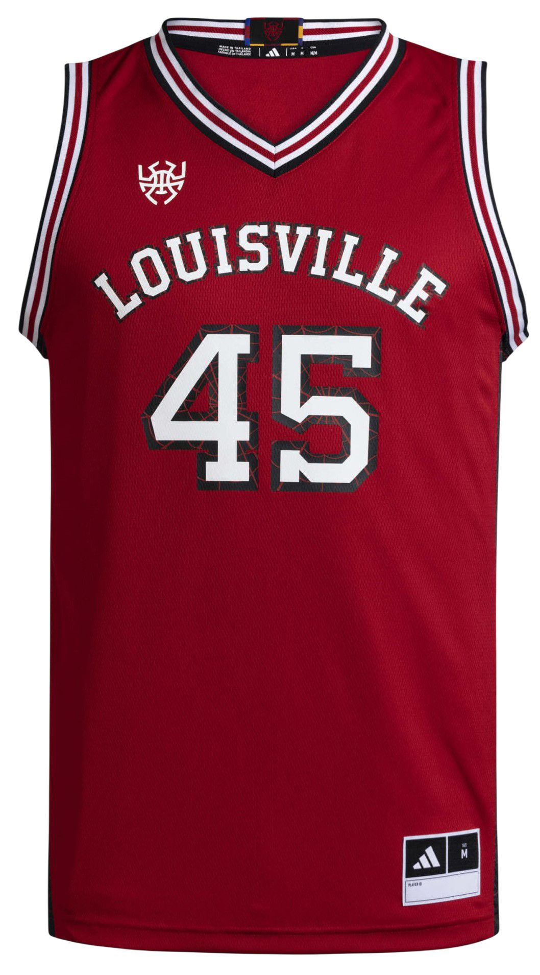 adidas Men's Louisville Cardinals Donovan Mitchell #45 Spida Red Basketball Jersey product image