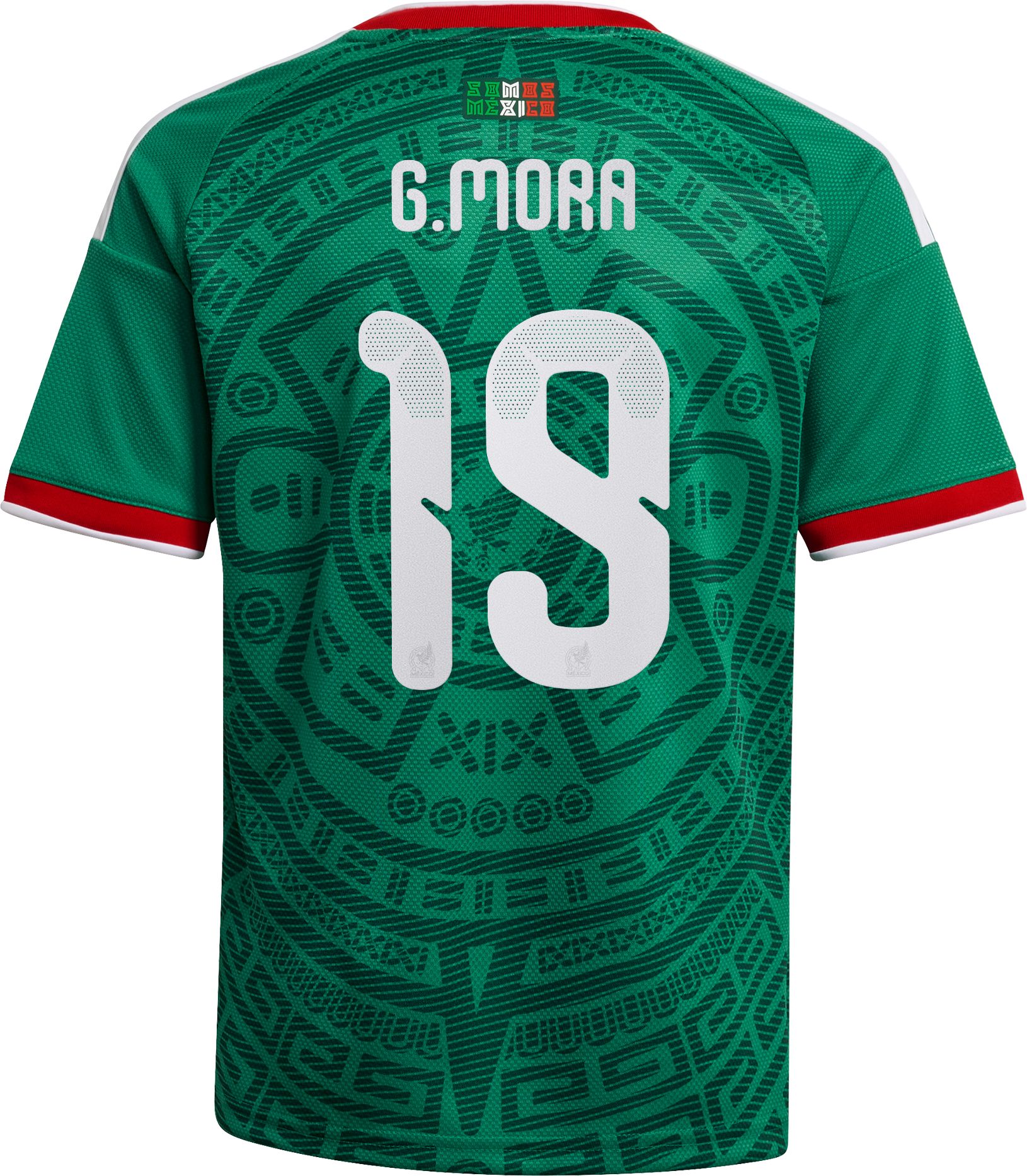 adidas Youth Mexico Gilberto Mora #19 2026 Home Replica Jersey