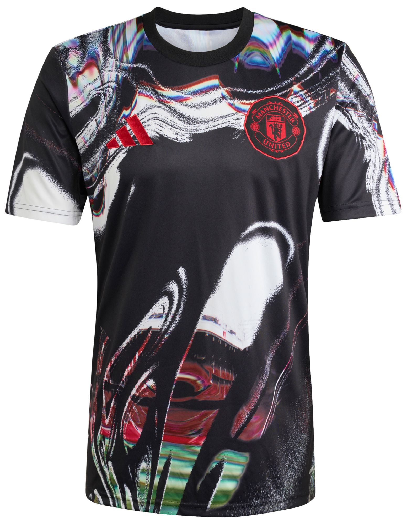 adidas Adult 2025 Manchester United Black Prematch Jersey product image