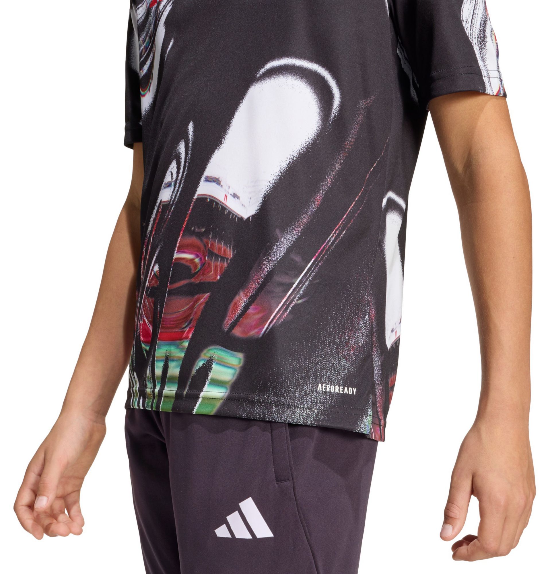 adidas Youth 2025 Manchester United Black Prematch Jersey product image