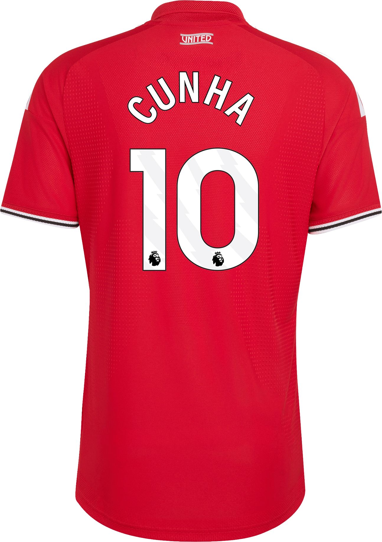 adidas Adult Manchester United Matheus Cunha 2025 Home Authentic