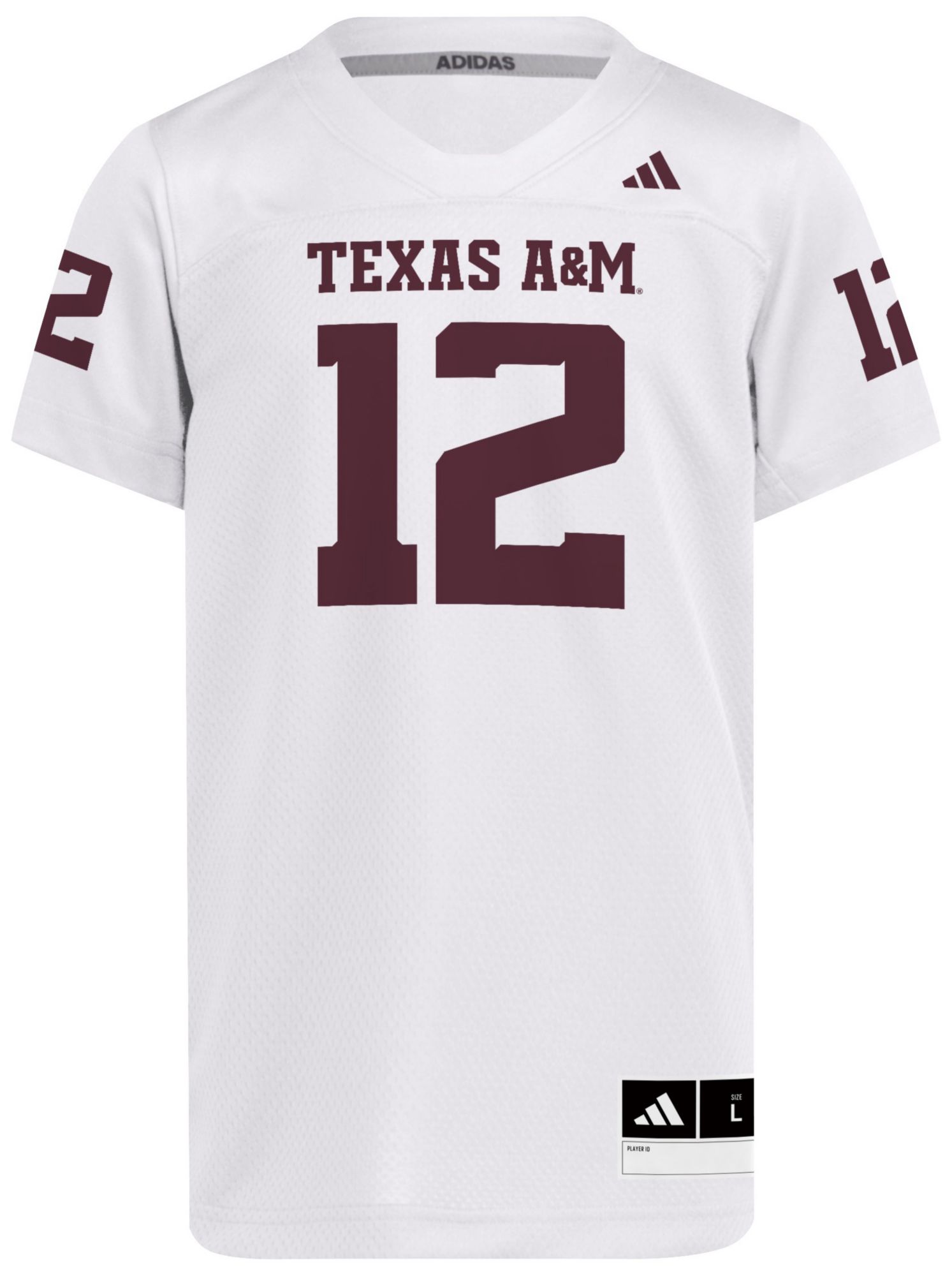 adidas Youth Texas A&M Aggies White Replica Jersey product image