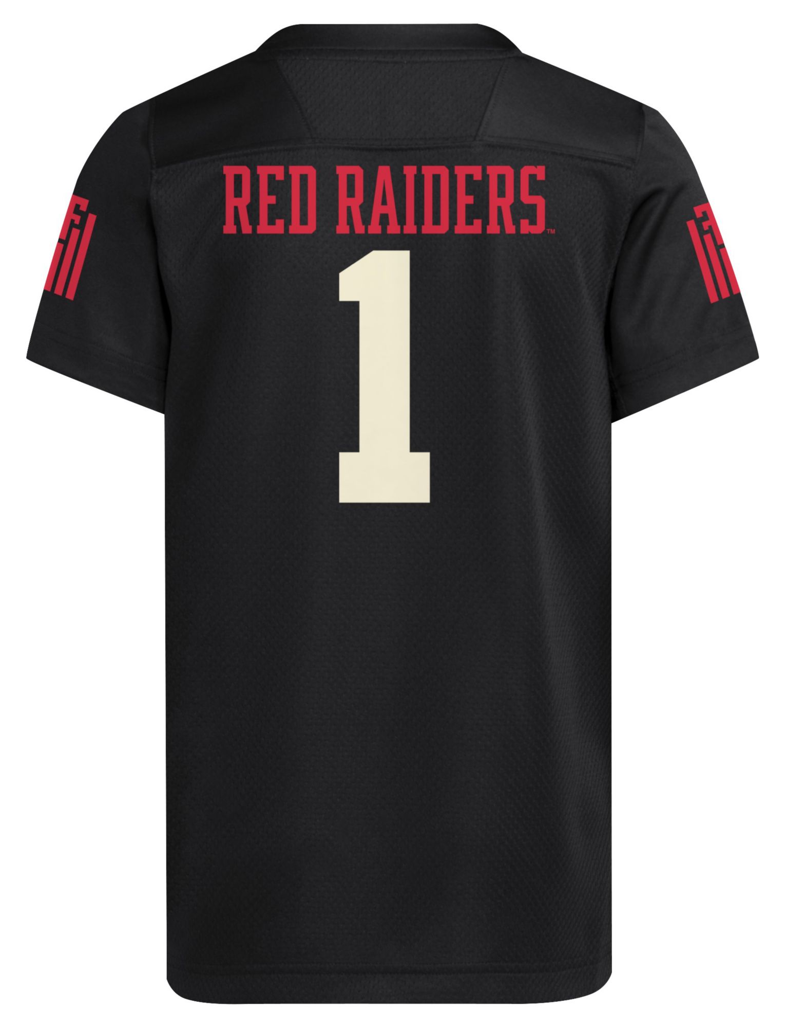 adidas Youth Texas Tech Red Raiders Black Replica Strategy Football Jersey product image