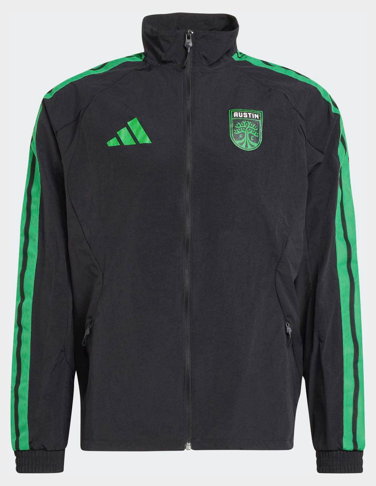 adidas Adult Austin FC Black 2026 Prematch Anthem Full-Zip Jacket product image