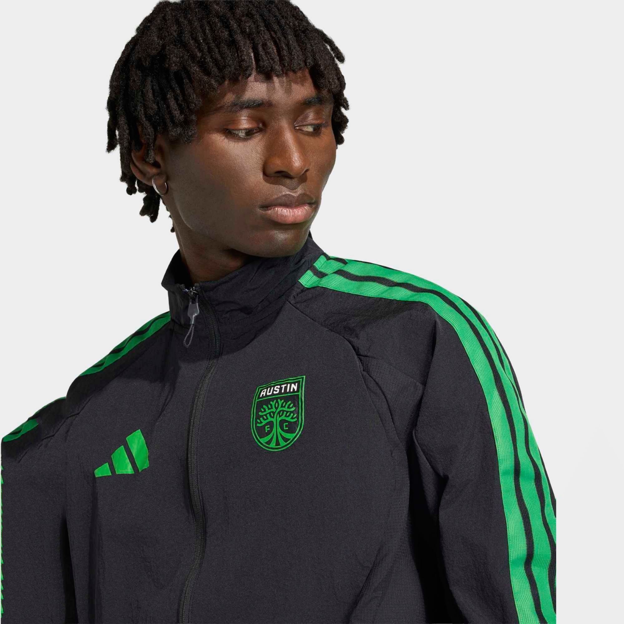 adidas Adult Austin FC Black 2026 Prematch Anthem Full-Zip Jacket product image