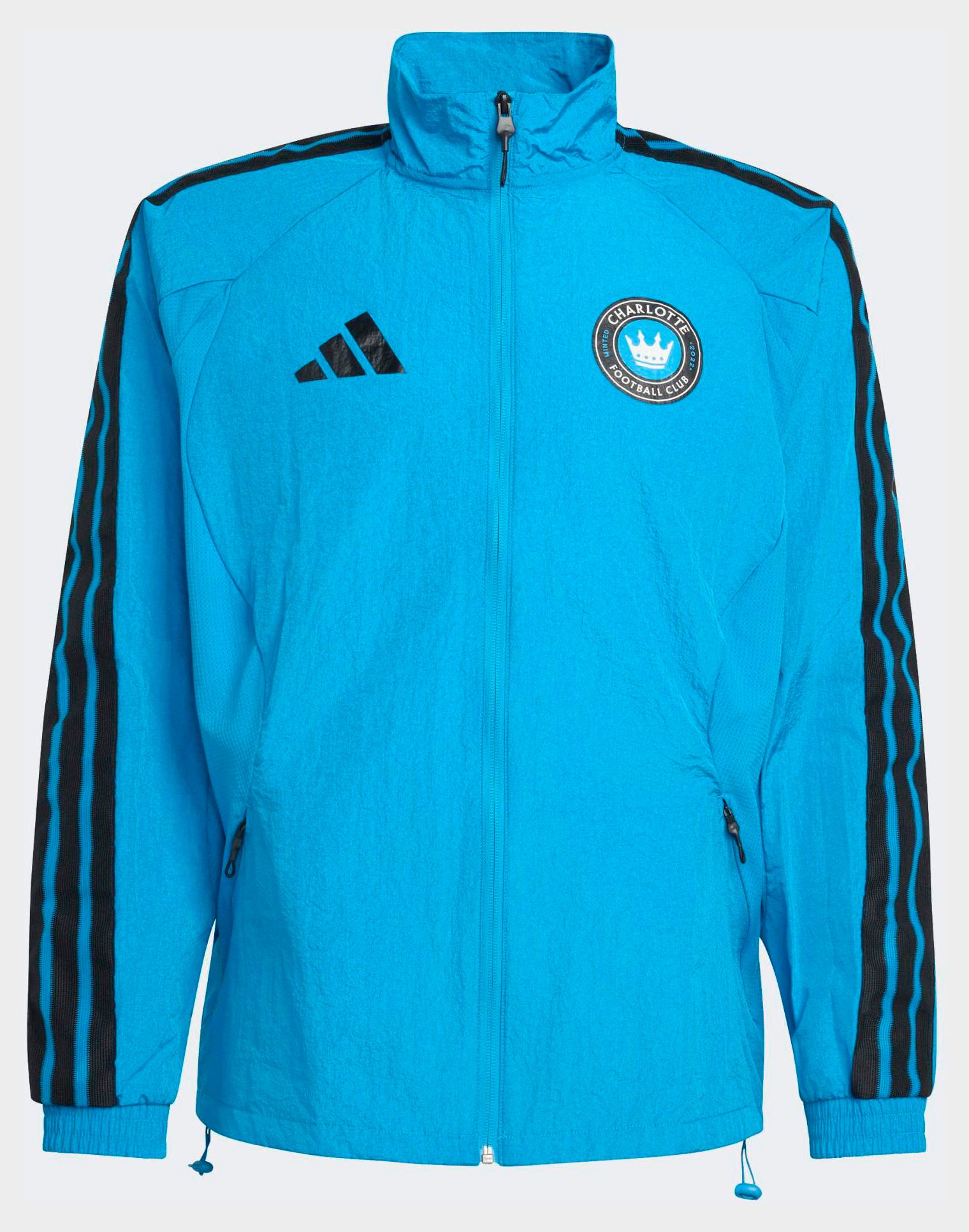 adidas Adult Charlotte FC Sharp Blue 2026 Prematch Anthem Full-Zip Jacket product image
