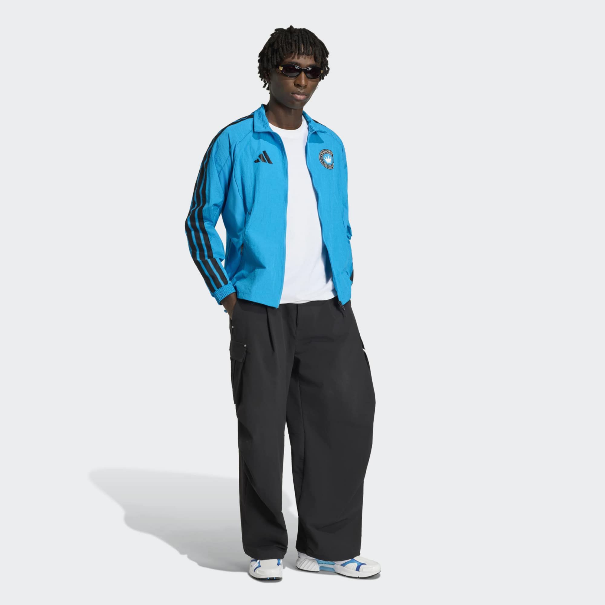 adidas Adult Charlotte FC Sharp Blue 2026 Prematch Anthem Full-Zip Jacket product image