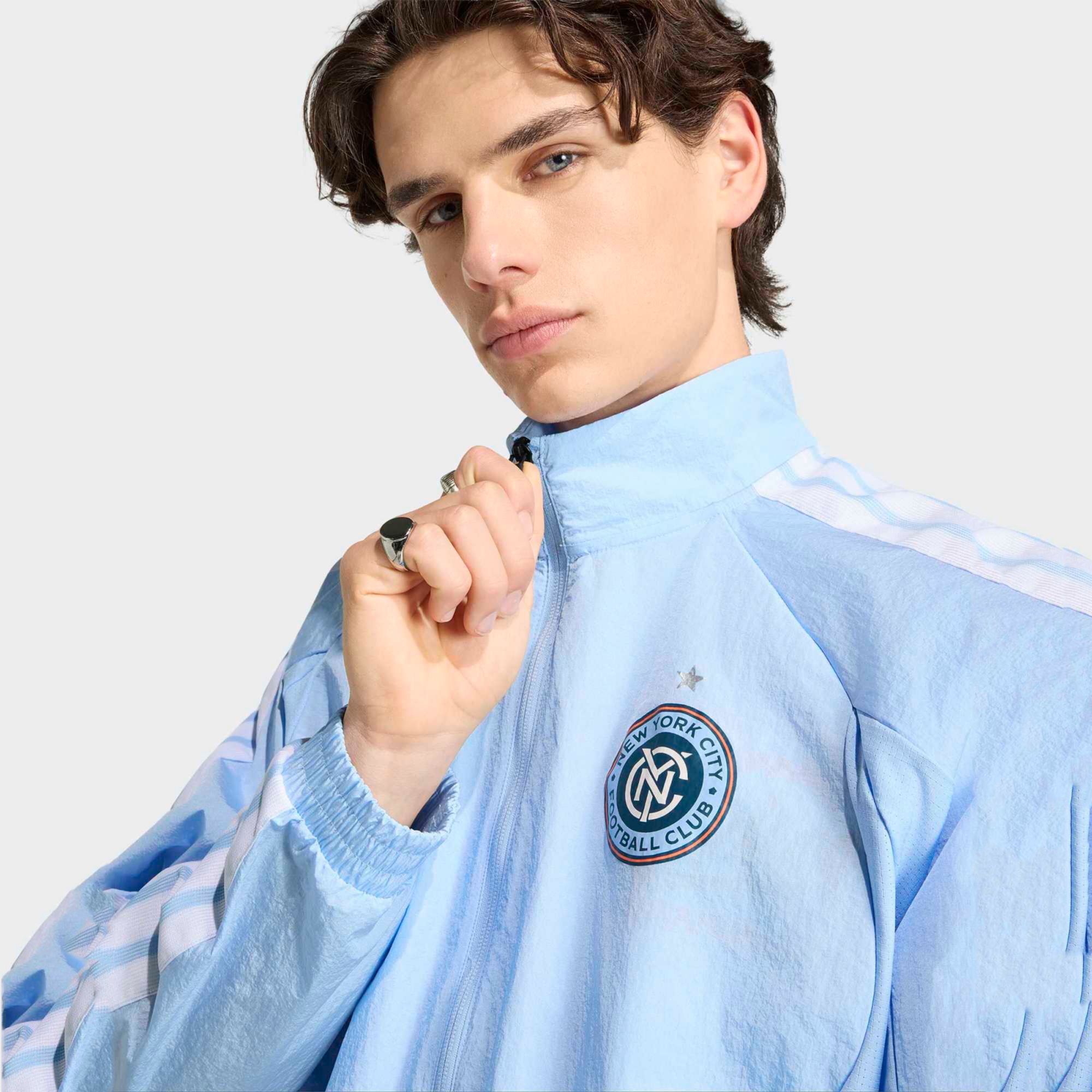 adidas Adult New York City FC Blue 2026 Prematch Anthem Full-Zip Jacket product image