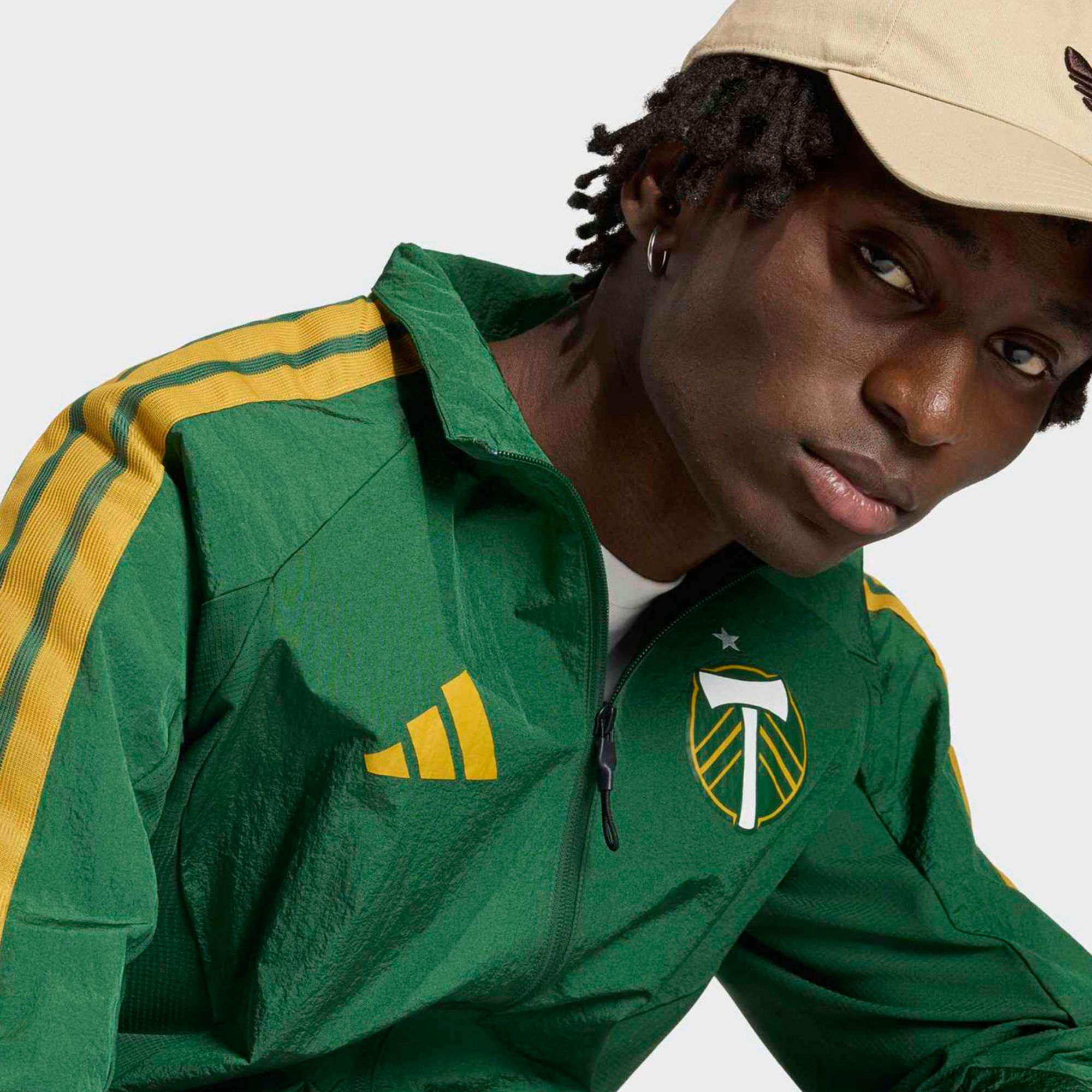 adidas Men's Portland Timbers Green 2026 Prematch Anthem Full-Zip Jacket product image