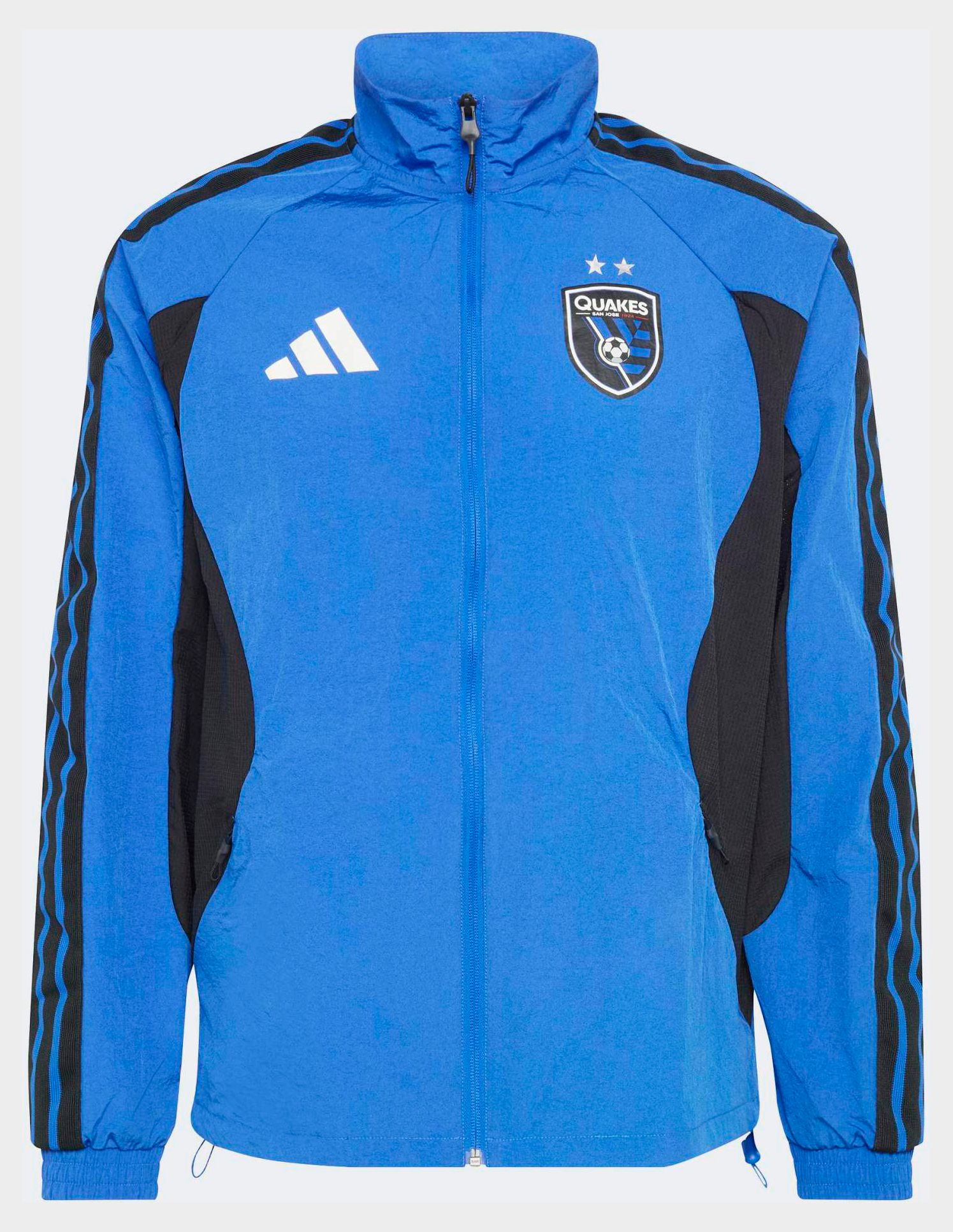adidas Men's San Jose Earthquakes Blue 2026 Prematch Anthem Full-Zip Jacket product image