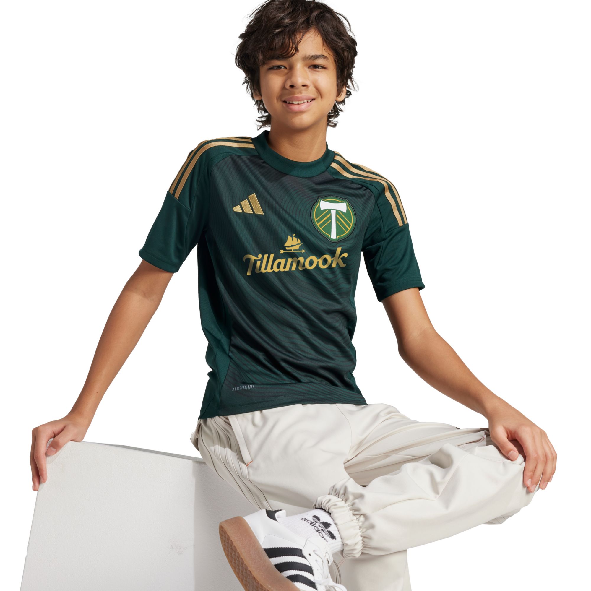 adidas Youth Portland Timbers 2025 Primary Replica "Forever Green & Gold" Jersey product image
