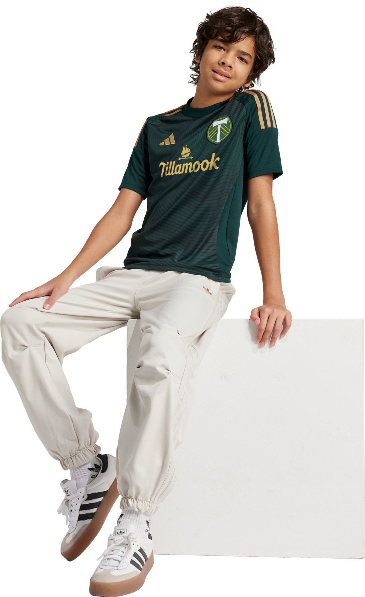 adidas Youth Portland Timbers 2025 Primary Replica "Forever Green & Gold" Jersey product image