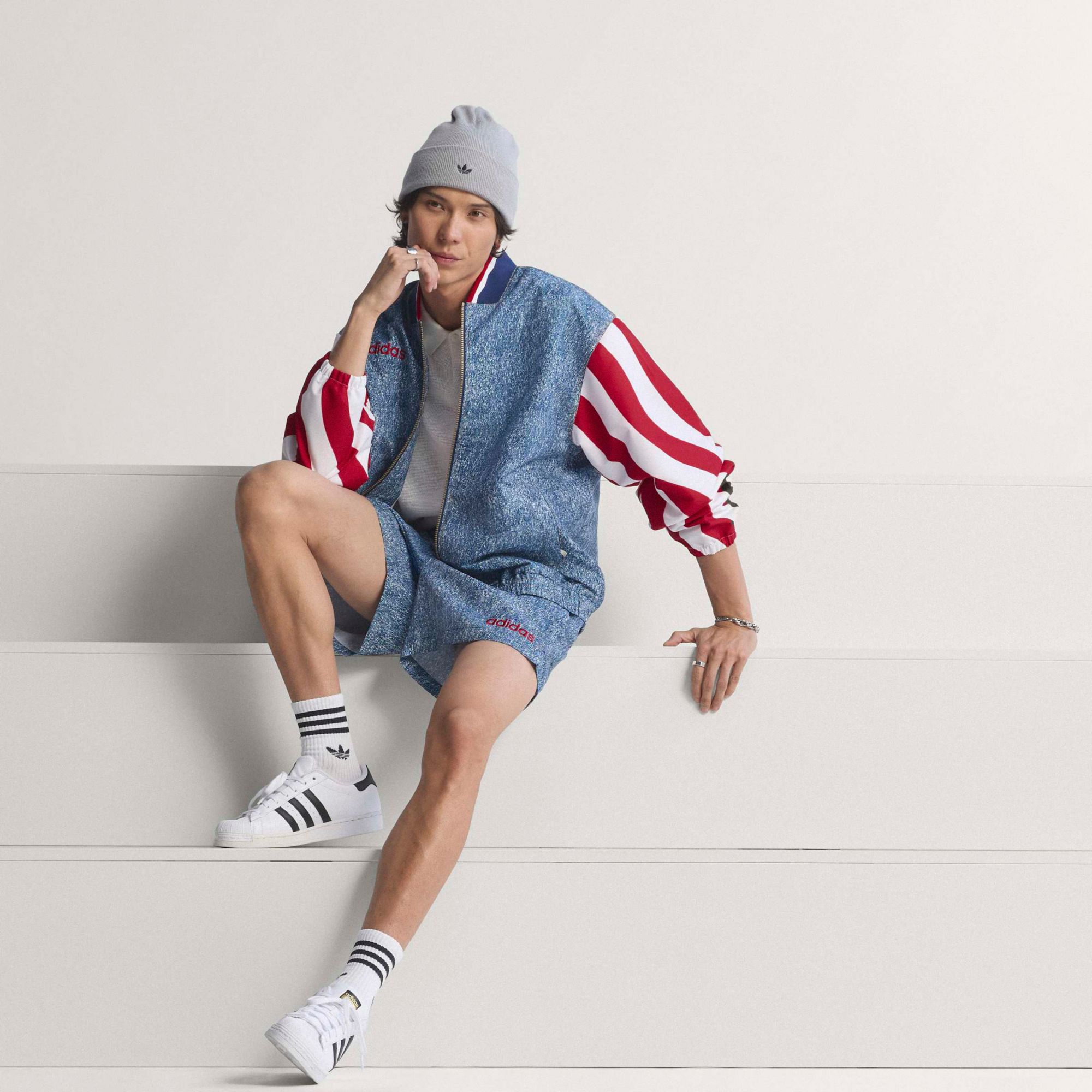 adidas Men's USA Denim Graphic Track Jacket product image