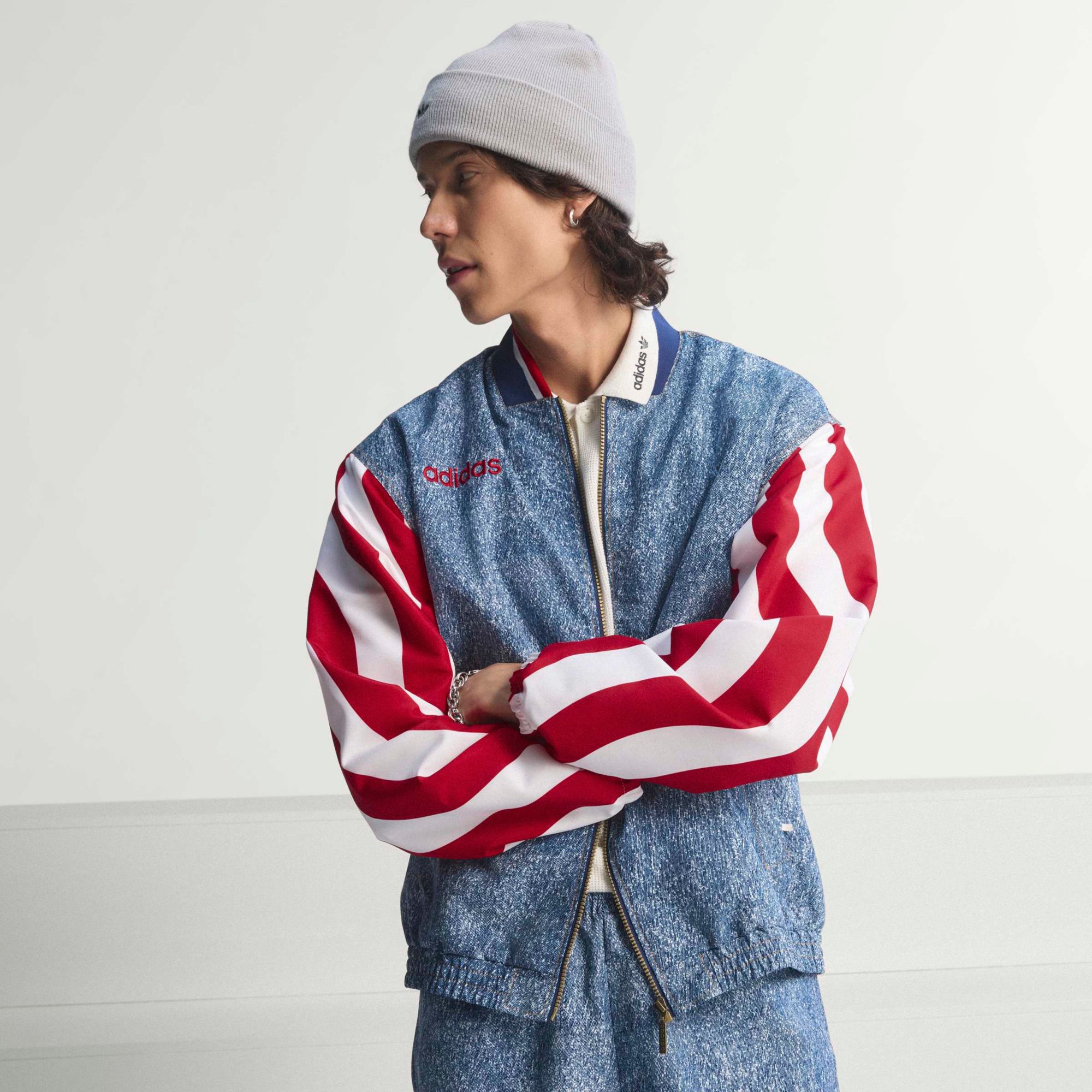 adidas Men's USA Denim Graphic Track Jacket product image