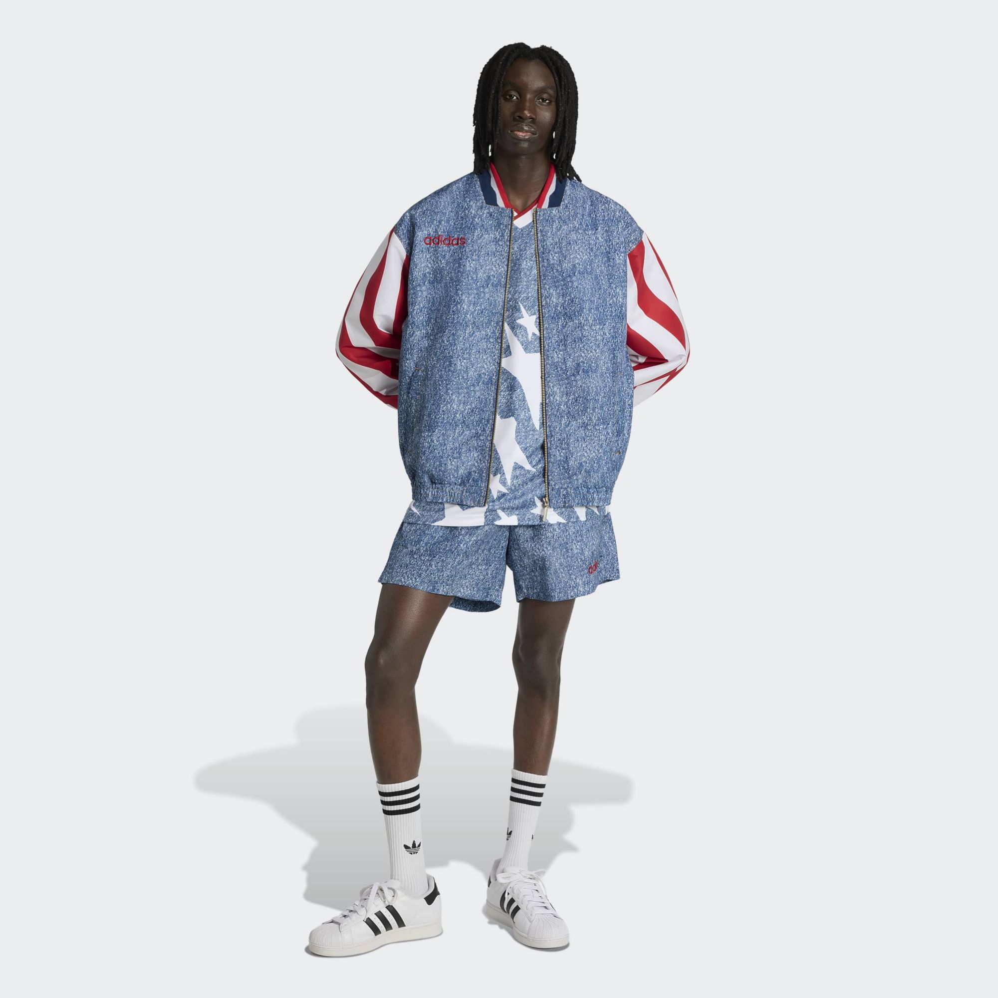 adidas Men's USA Denim Graphic Track Jacket product image