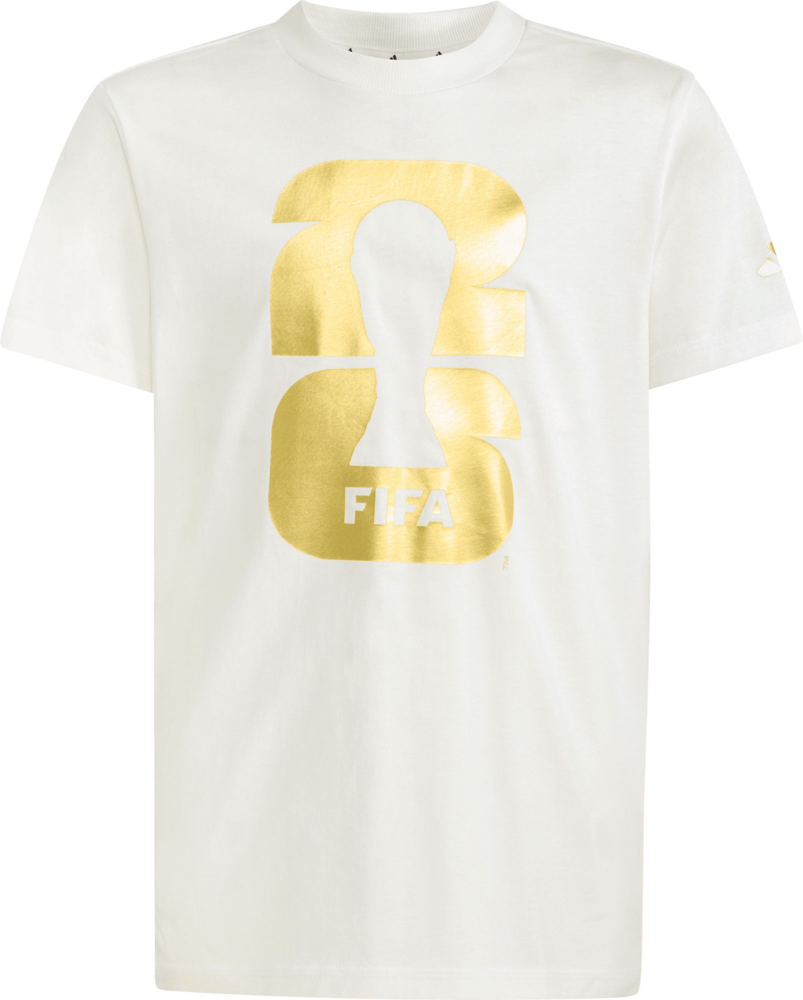 adidas Youth 2026 FIFA World Cup Official Emblem White T-Shirt product image