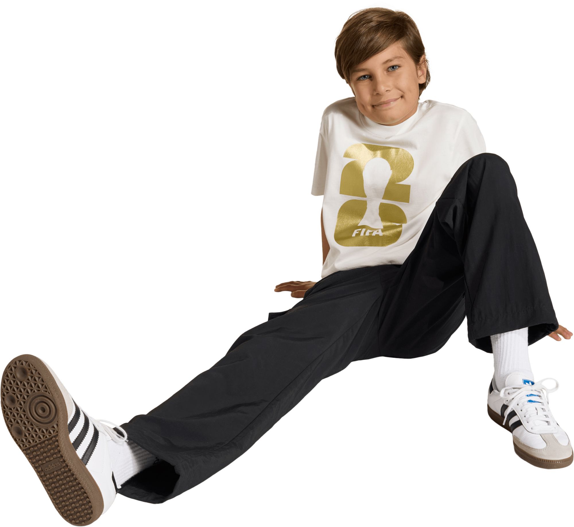 adidas Youth 2026 FIFA World Cup Official Emblem White T-Shirt product image