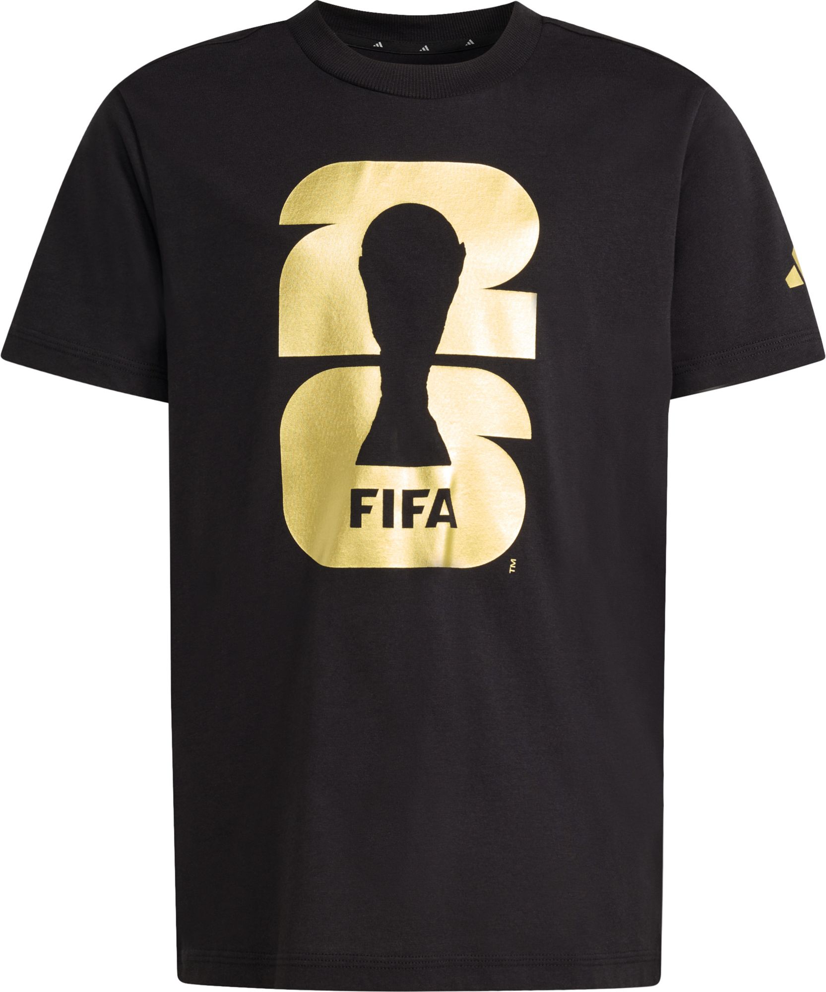 adidas Youth 2026 FIFA World Cup Official Emblem Black T-Shirt product image
