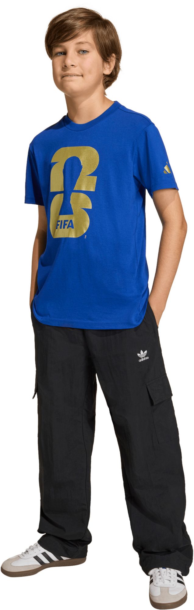 adidas Youth 2026 FIFA World Cup Official Emblem Royal T-Shirt product image