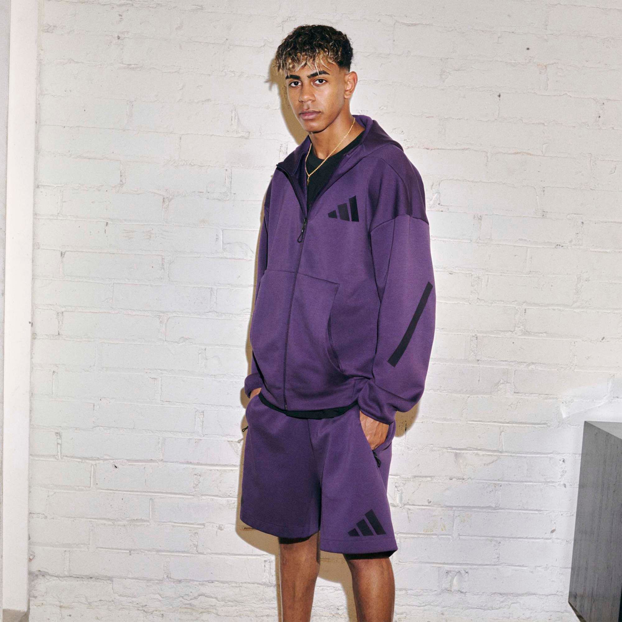 adidas Men's Z.N.E. Full-Zip Hooded Fleece Jacket product image