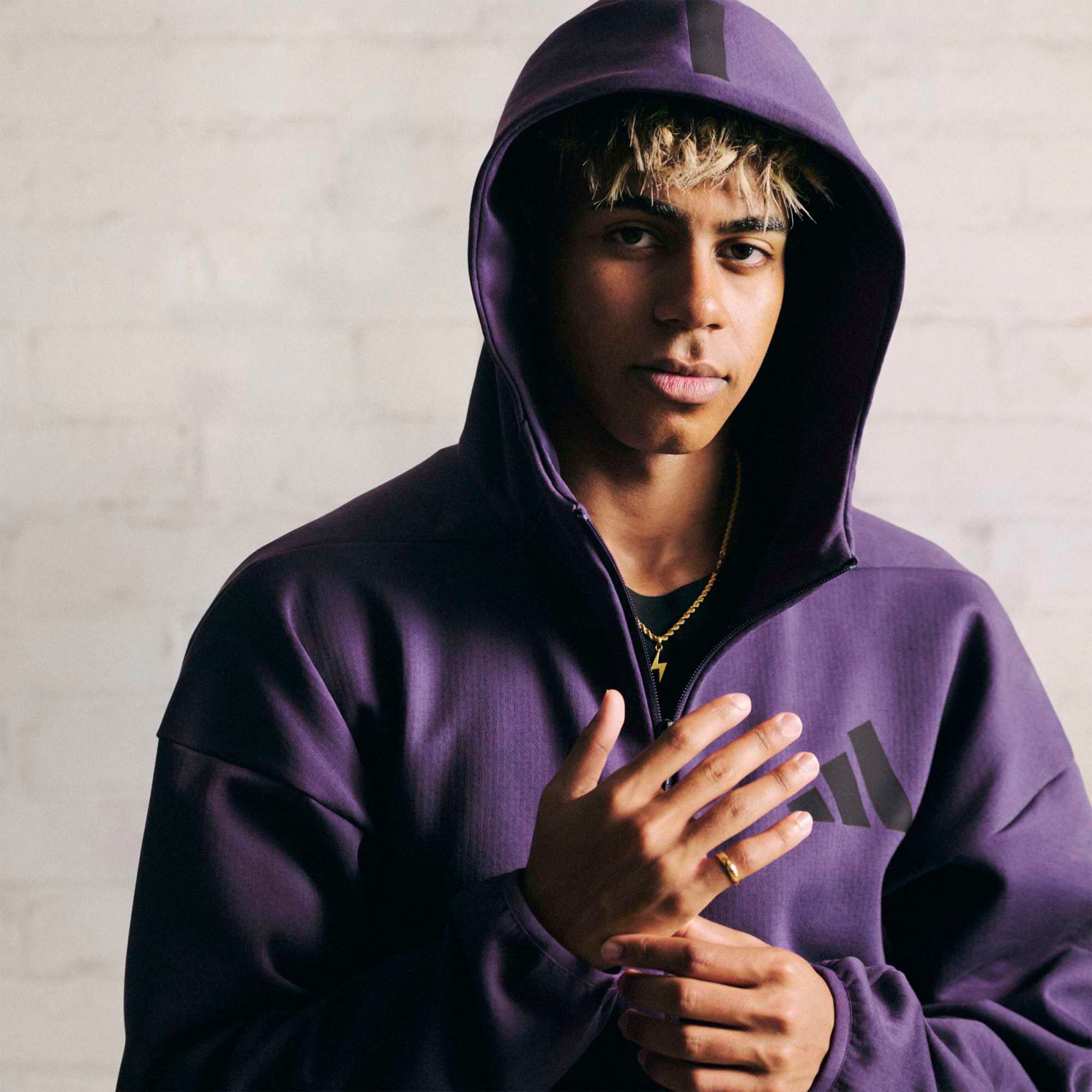 adidas Men's Z.N.E. Full-Zip Hooded Fleece Jacket product image