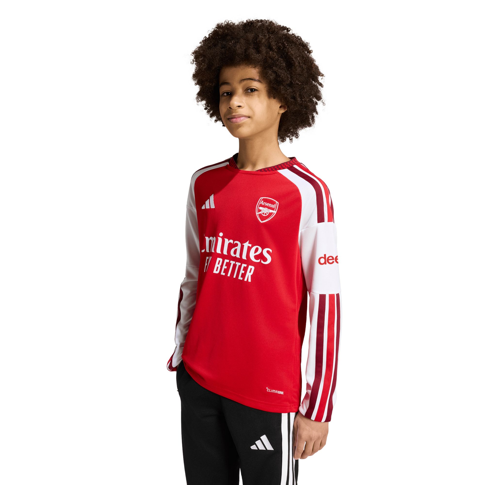 adidas Youth Arsenal 2026 Red Home Replica Long Sleeve Jersey