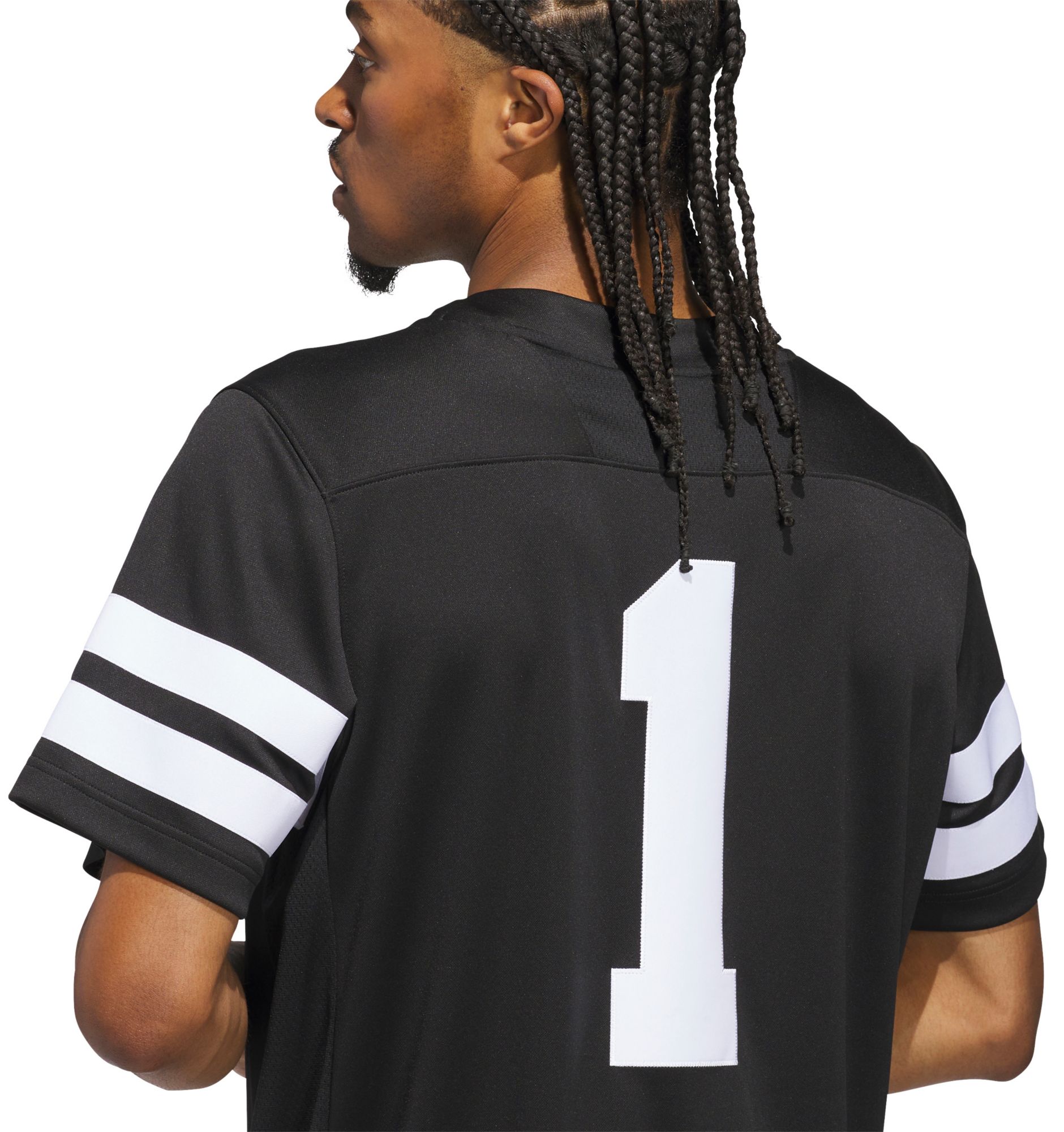 adidas Men's Nebraska Cornhuskers Black Strategy Blackout Alternate Jersey product image