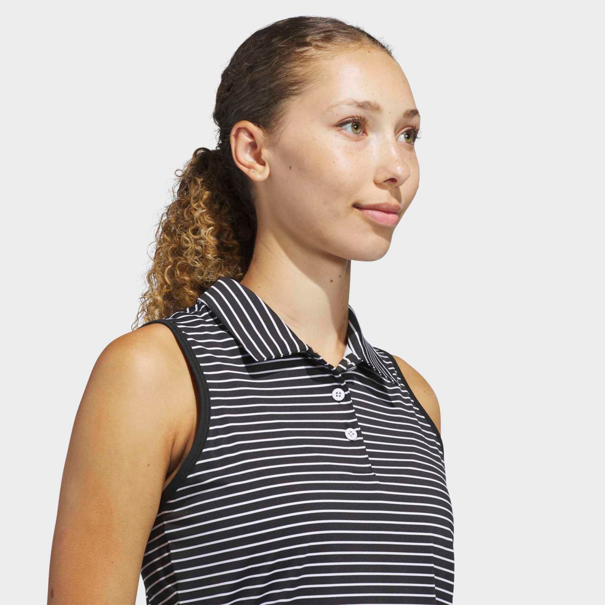 adidas Women's Performance Stripe Sleeveless Golf Polo product image