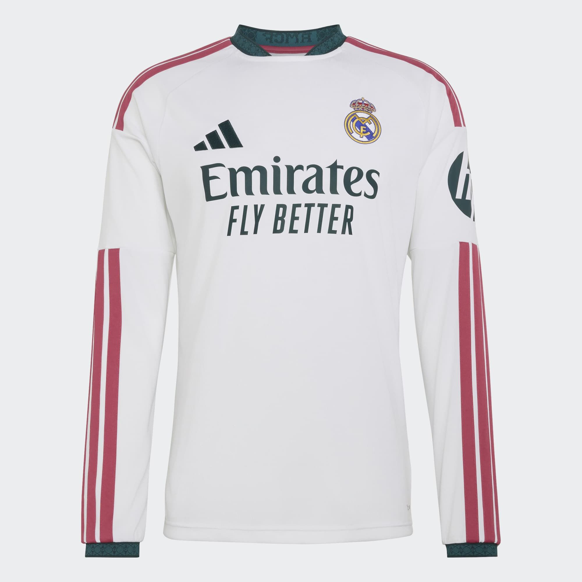 adidas Adult Real Madrid 2026 White Home Replica Long Sleeve Jersey product image