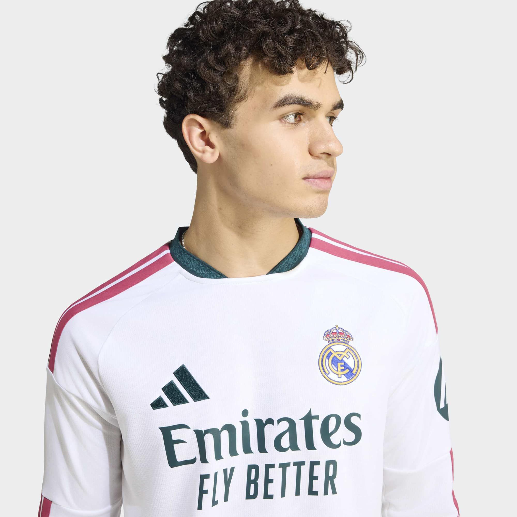 adidas Adult Real Madrid 2026 White Home Replica Long Sleeve Jersey product image