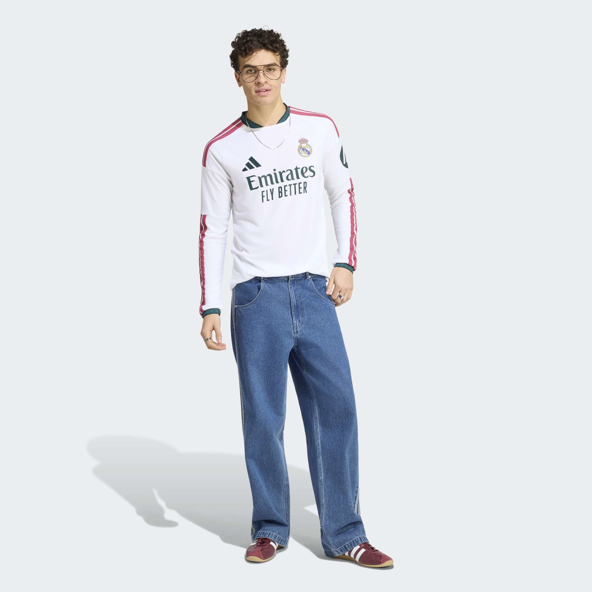 adidas Adult Real Madrid 2026 White Home Replica Long Sleeve Jersey product image