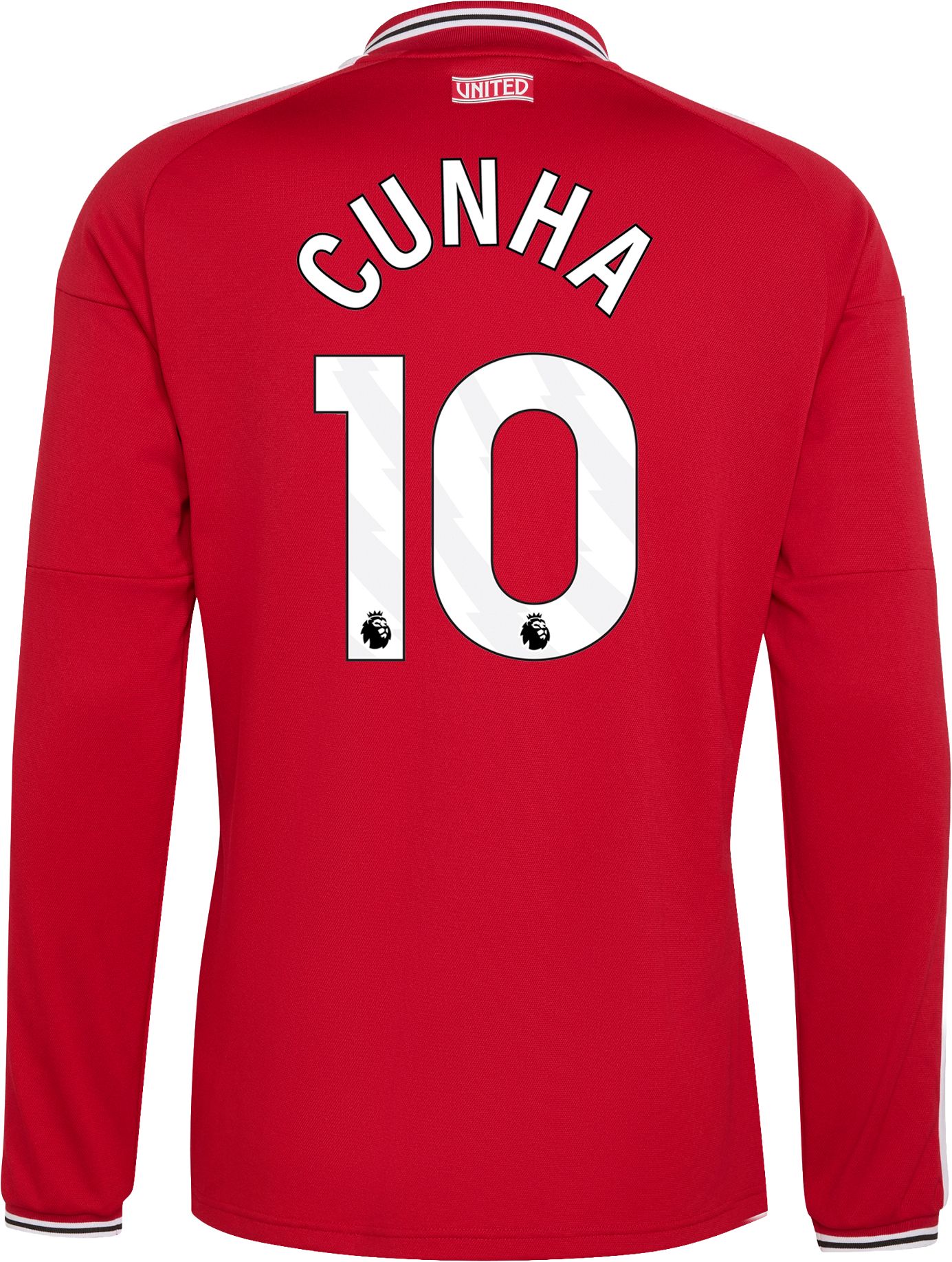 adidas Adult Manchester United Matheus Cunha 2026 Home Long Sleeve