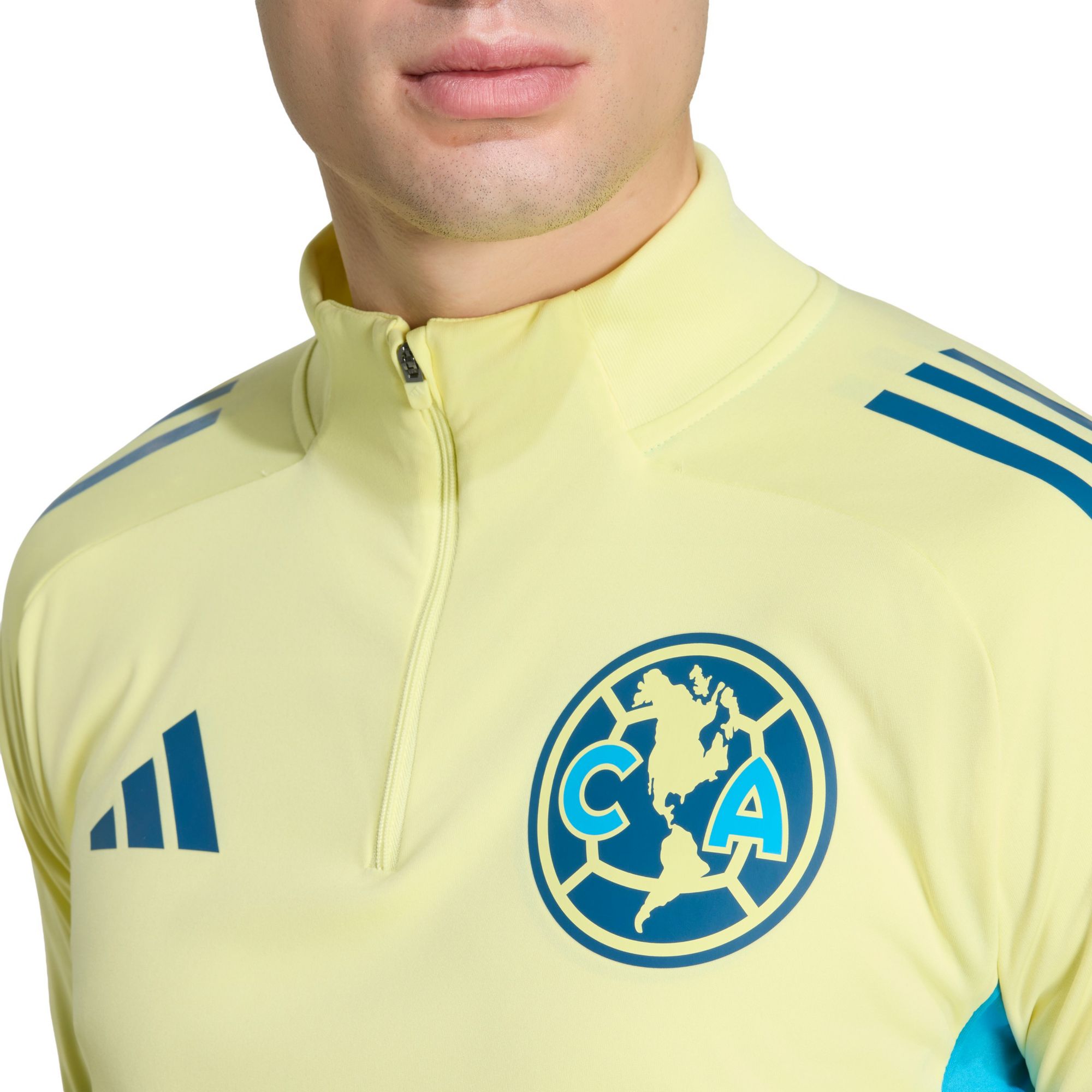 adidas Adult 2025 Club America Yellow Quarter-Zip Training Jacket product image