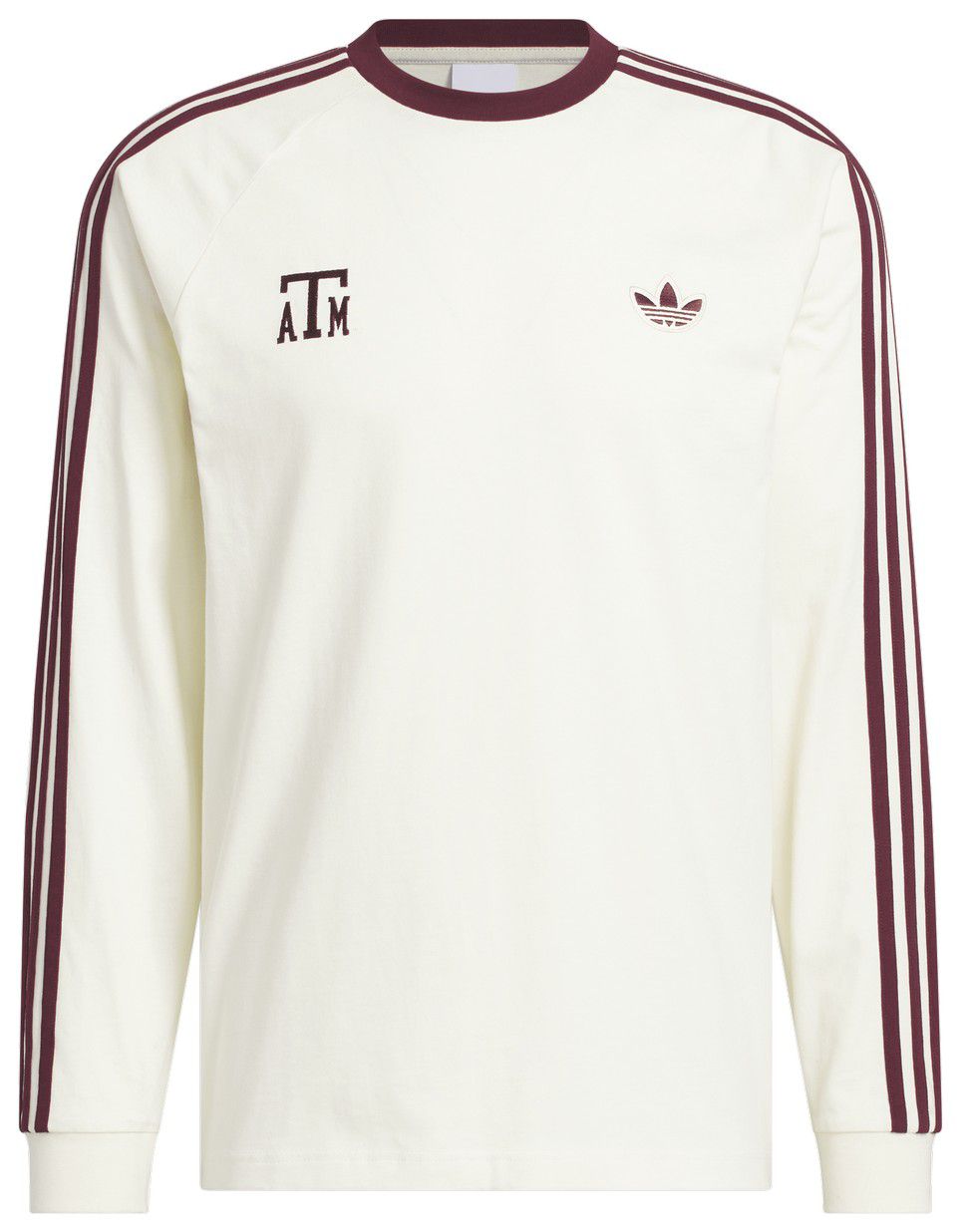 adidas Men's Texas A&M Aggies Cream Trefoil Crew Pullover Sweatshirt product image